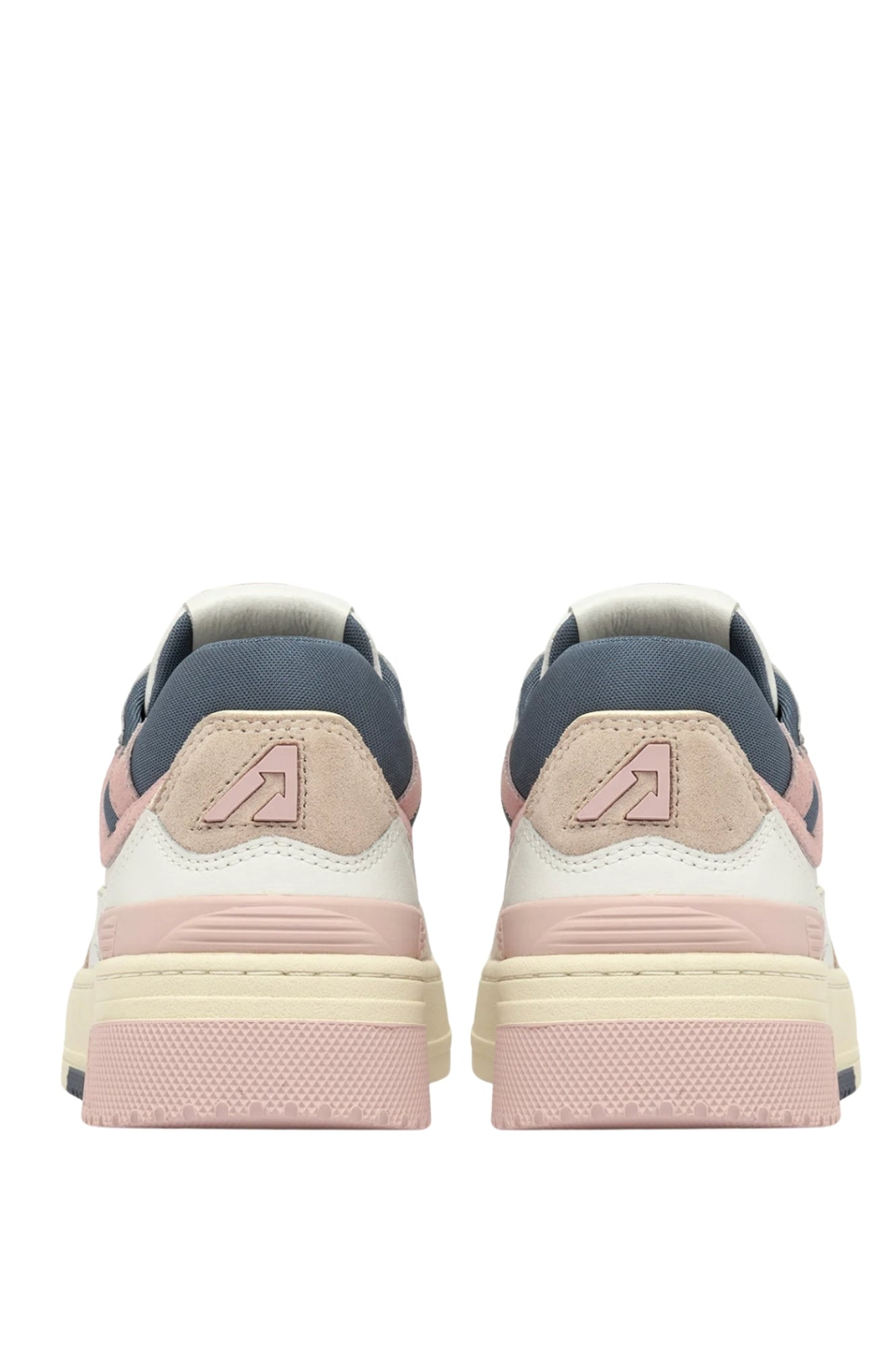 CLC LOW SNEAKERS IN WHITE AND PEACH WHIP LEATHER SUEDE