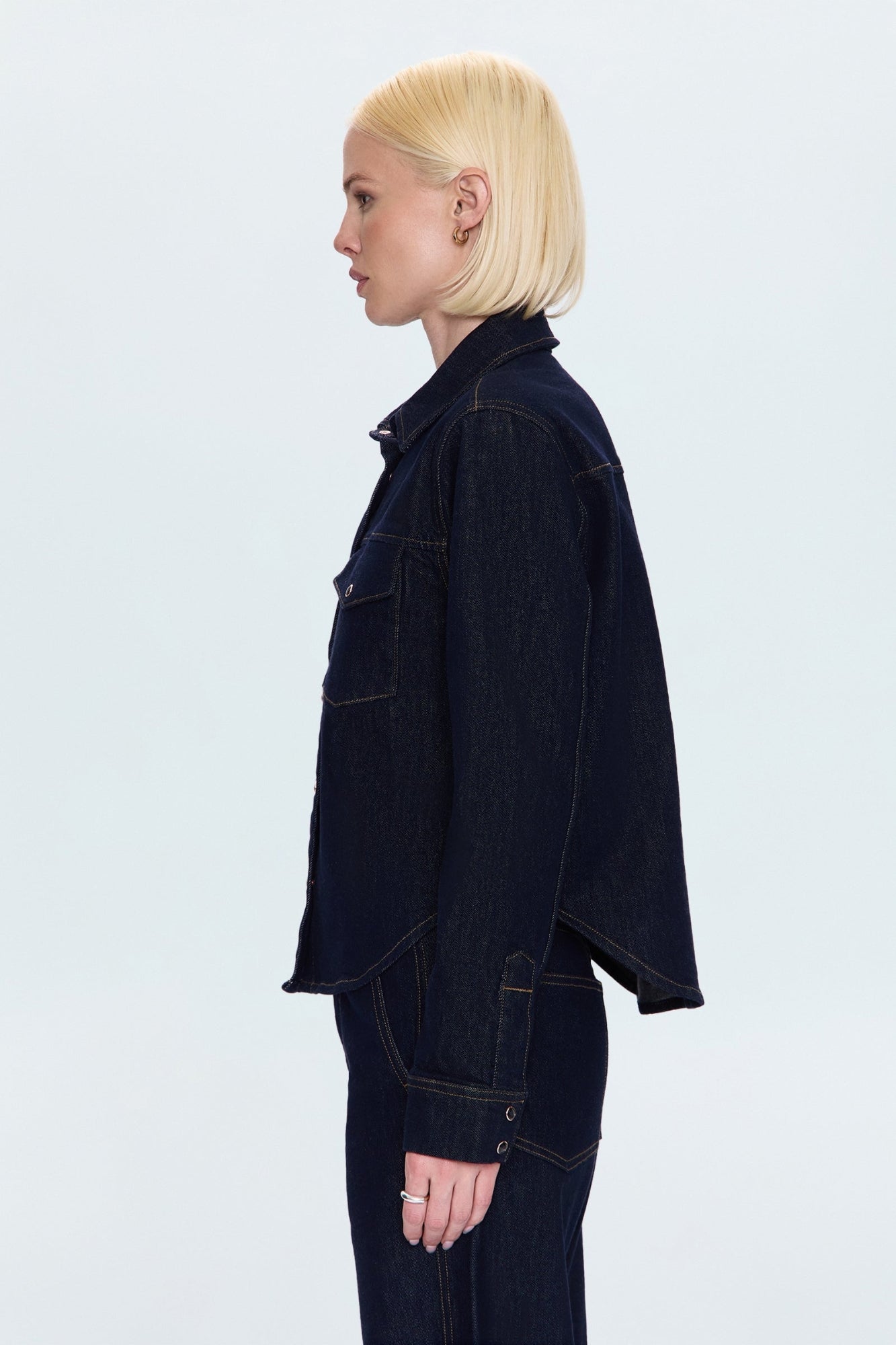 THEA SHRUNKEN RINSE NIGHTFALL SHIRT