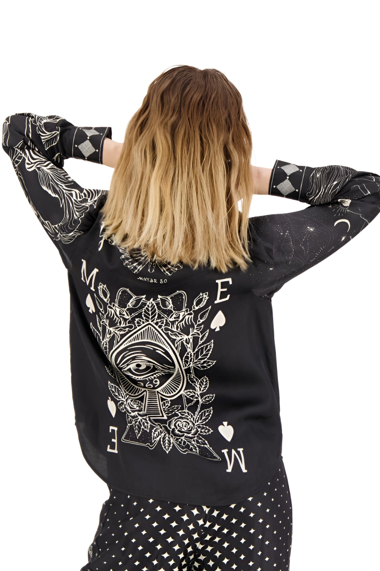 GRACE CROPPED BLACK MAGIC SHIRT