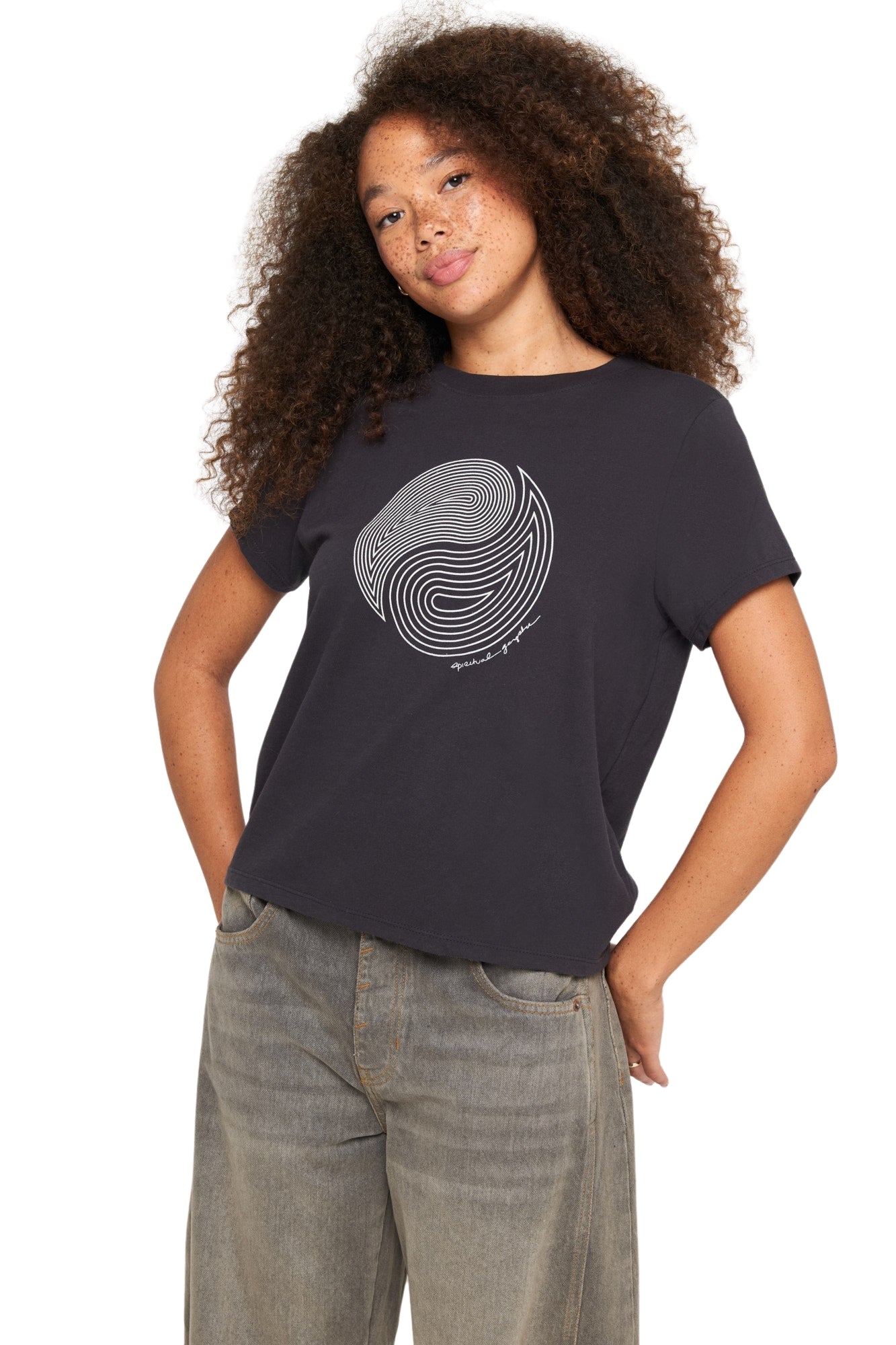 NEW WAVE LILA SS VINTAGE BLACK TEE