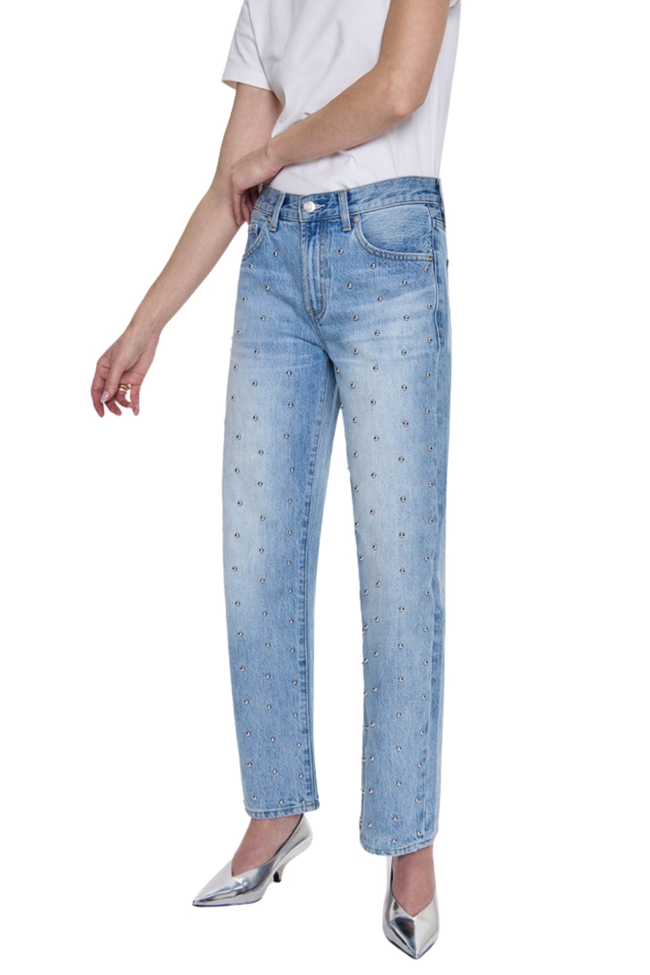 LEXI MID RISE BOWED STRAIGHT ARIES