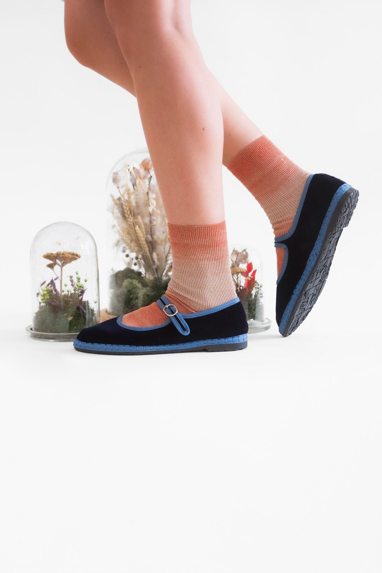 MONTAGUE MARY JANE BLUE VELVET