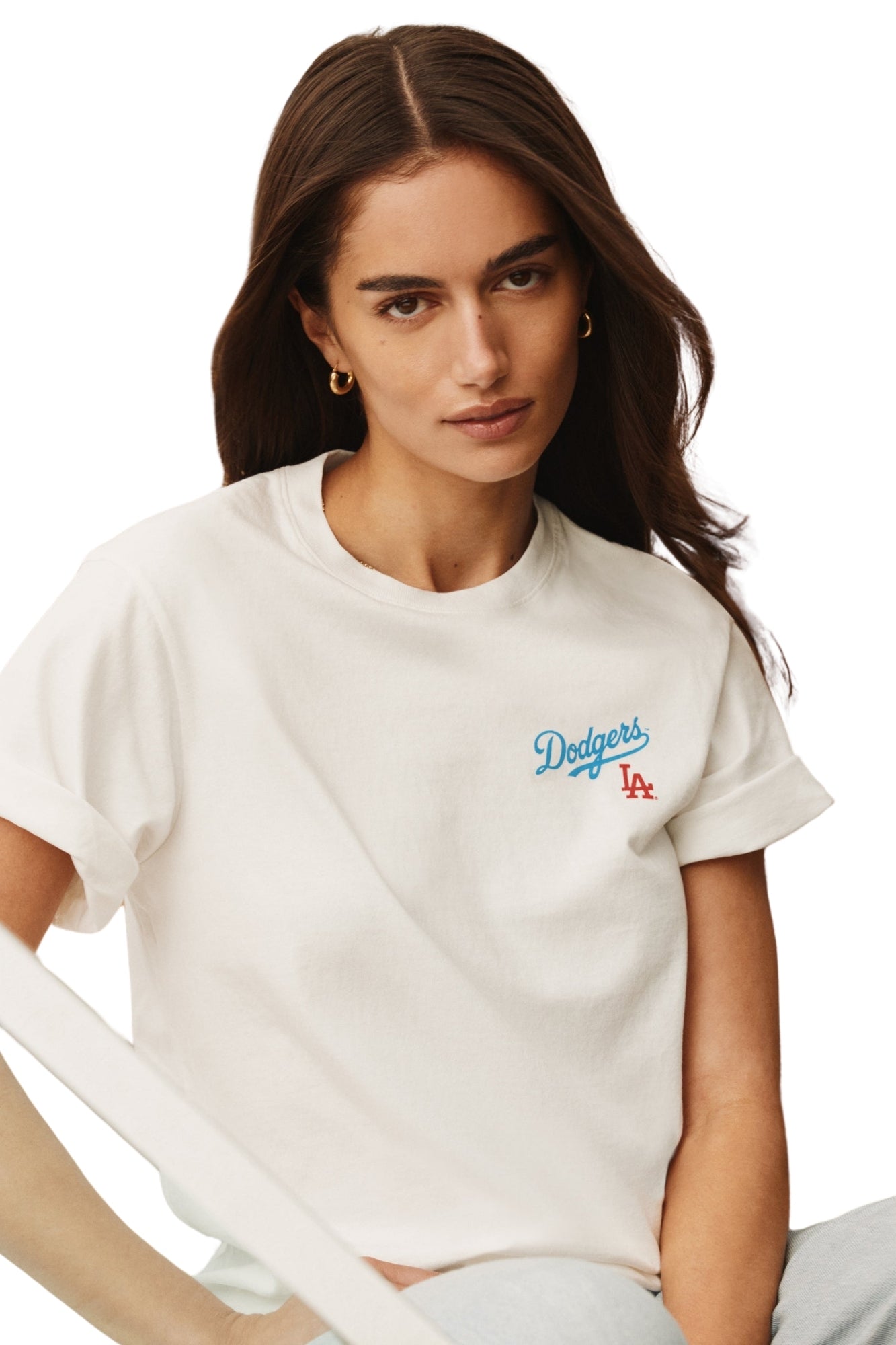 DODGERS SERIF WHITE T-SHIRT
