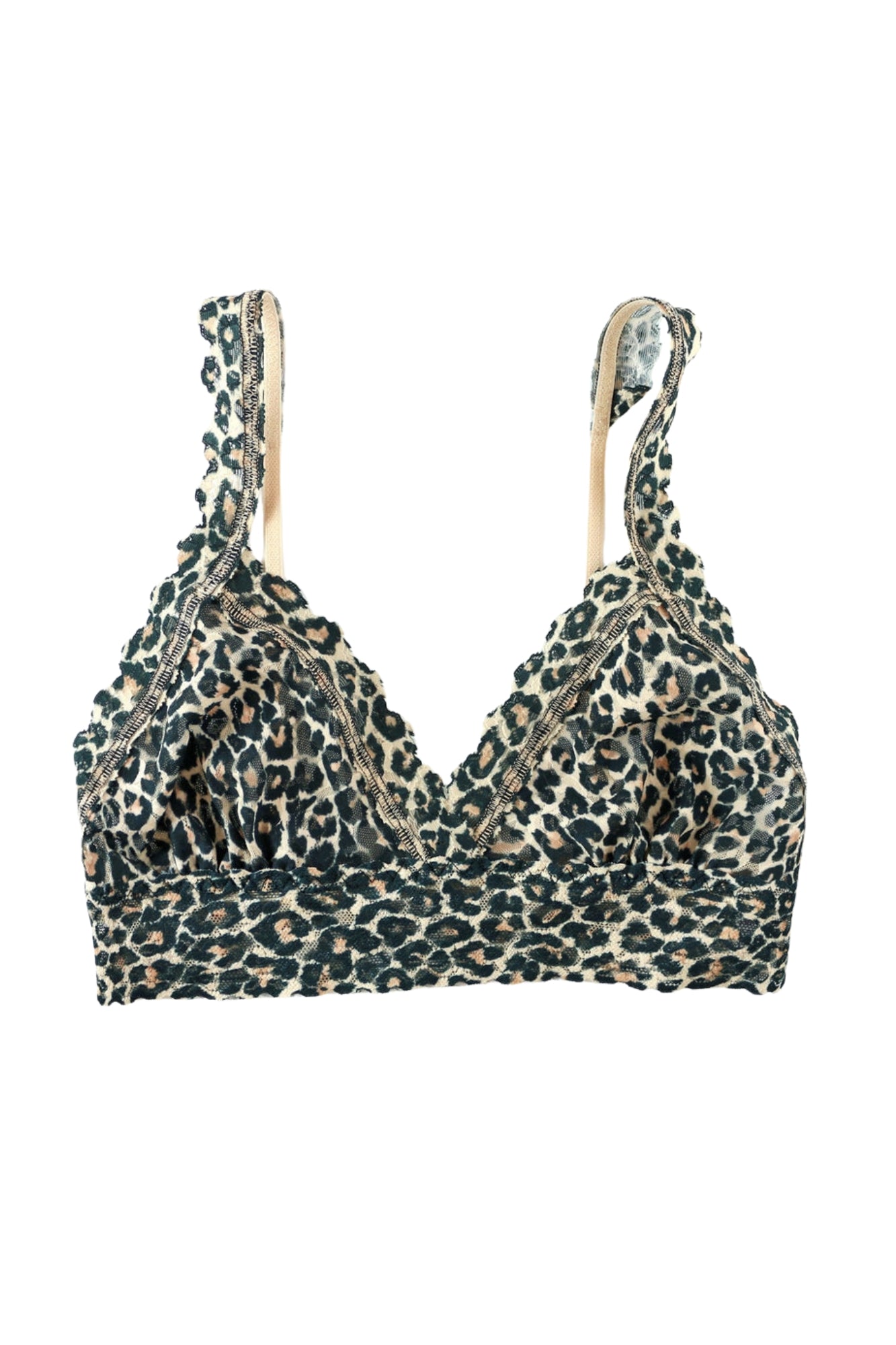 BROWN BLACK LEOPARD CROS BRALETTE