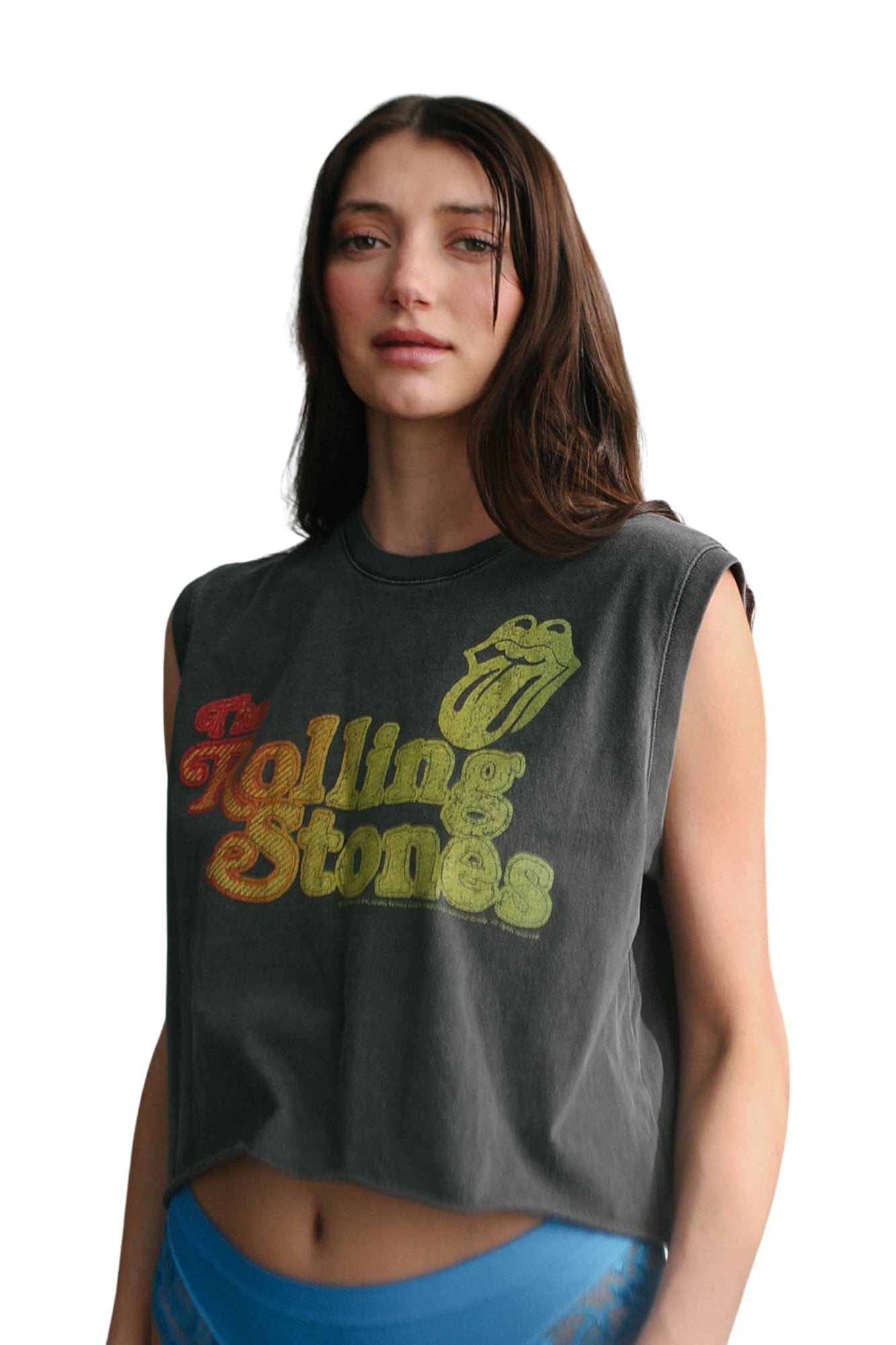 ROLLING STONES HOT STUFF VINTAGE BLACK TANK