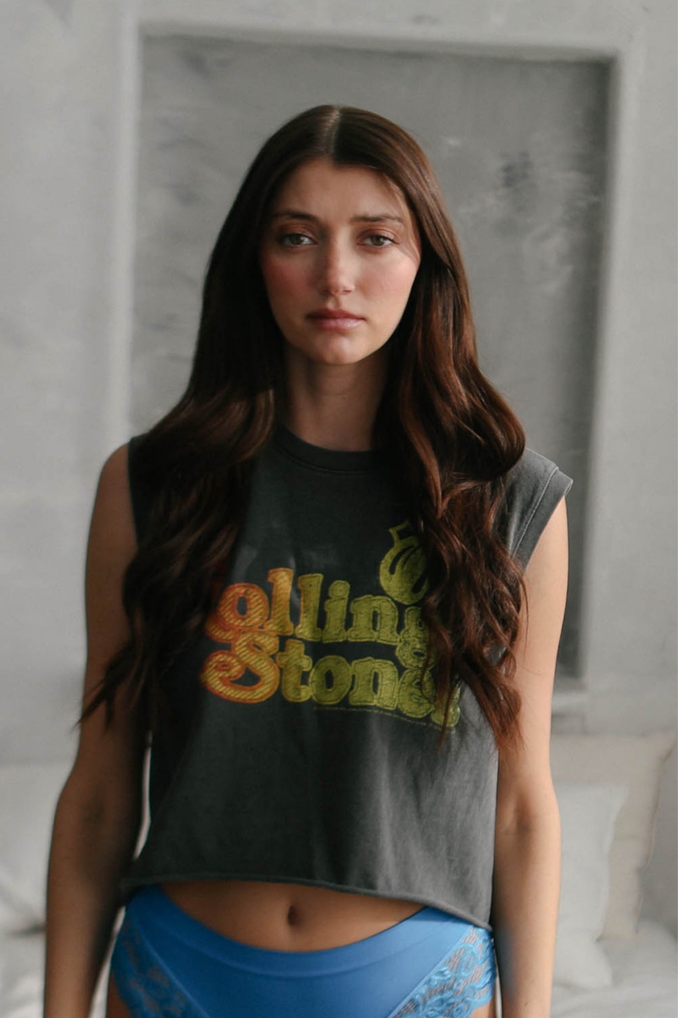 ROLLING STONES HOT STUFF VINTAGE BLACK TANK