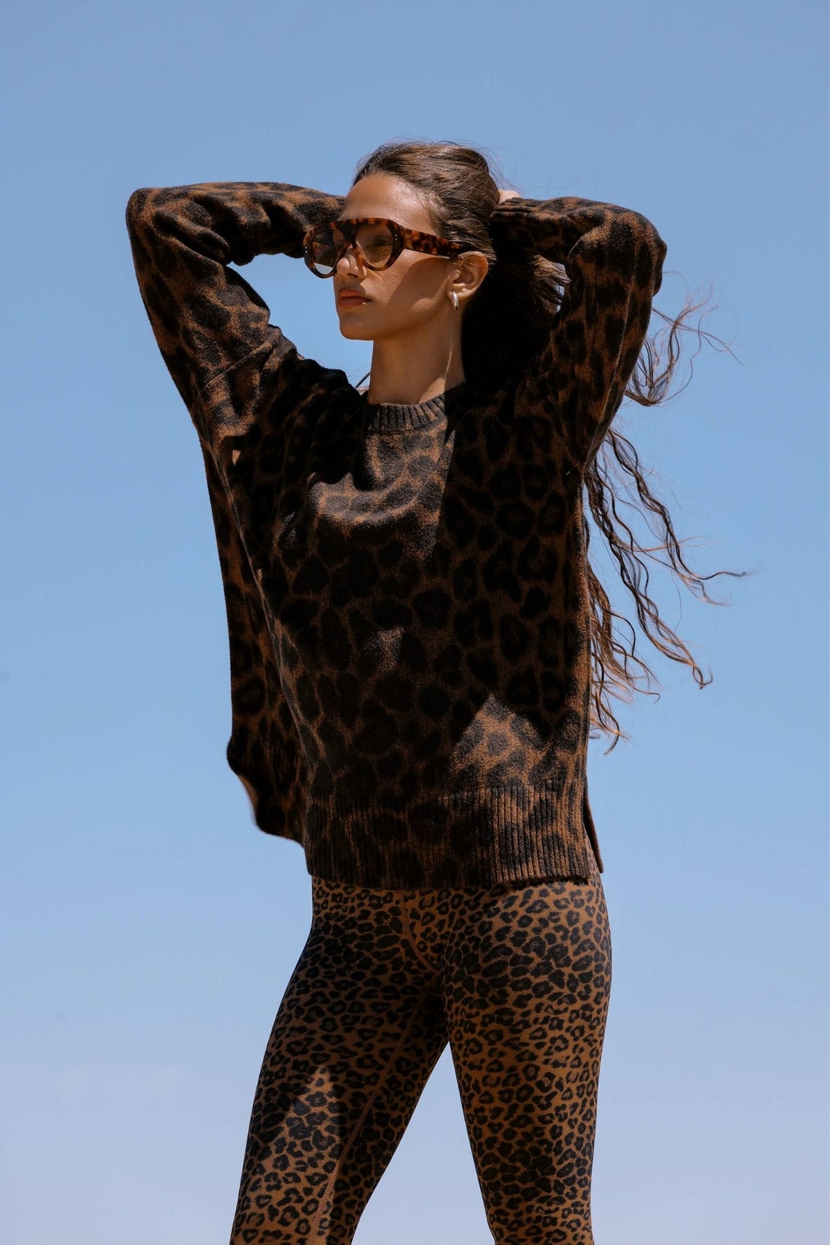 CALLIE SWEATER CARAMEL LEOPARD