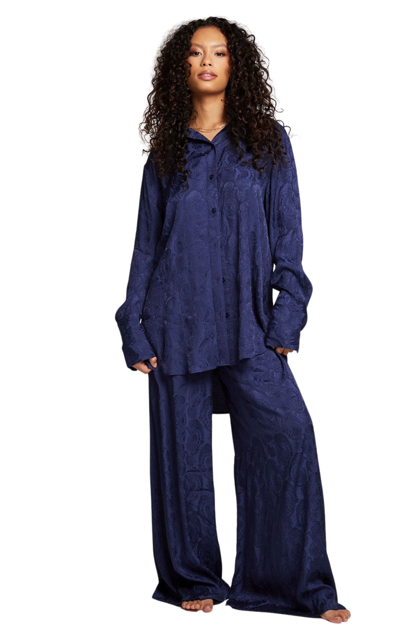 SILKY JACQUARD SAPPHIRE SET