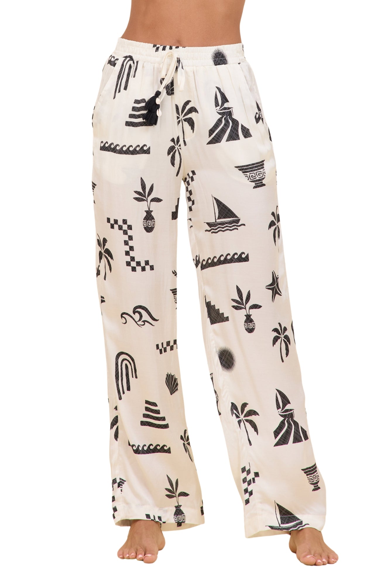 BEACH VIBE SATIN PANT