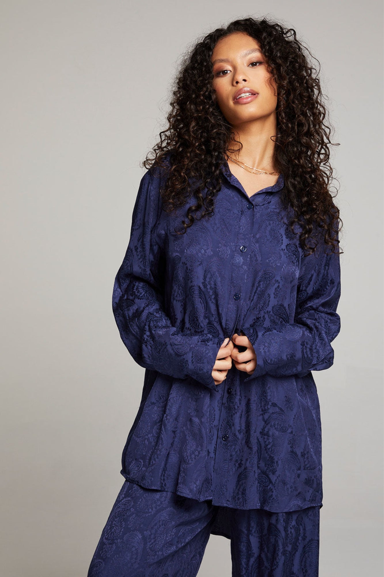 SILKY JACQUARD SAPPHIRE SET