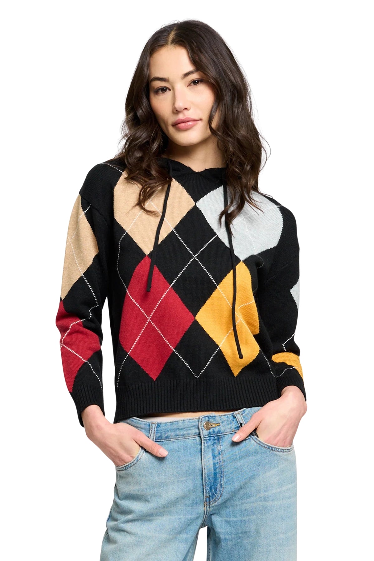 ASTRID ARGYLE HOODIE MULTI