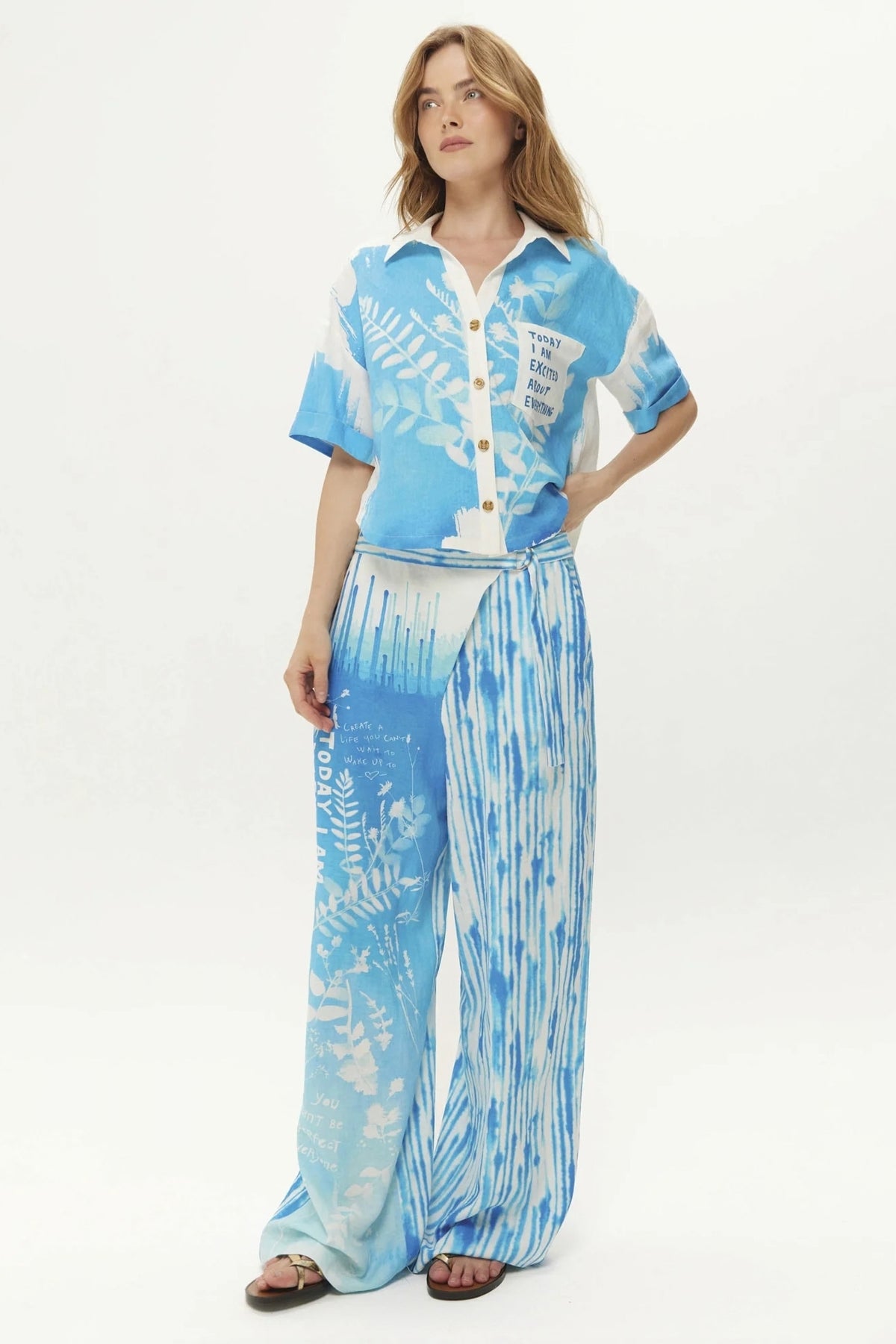 ARIA CROPPED INDIGO SHIRT