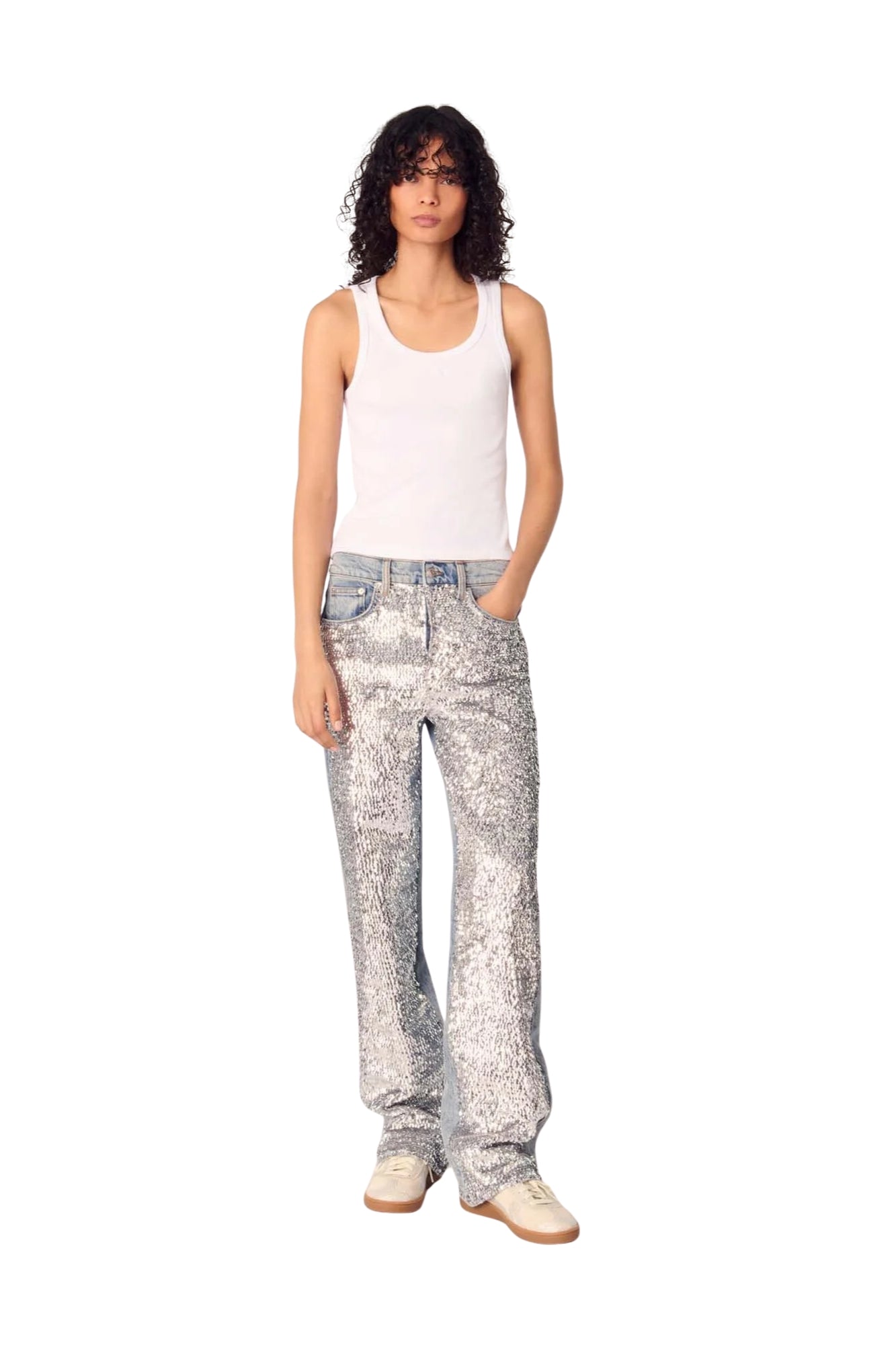 SEQUINNED JEANS