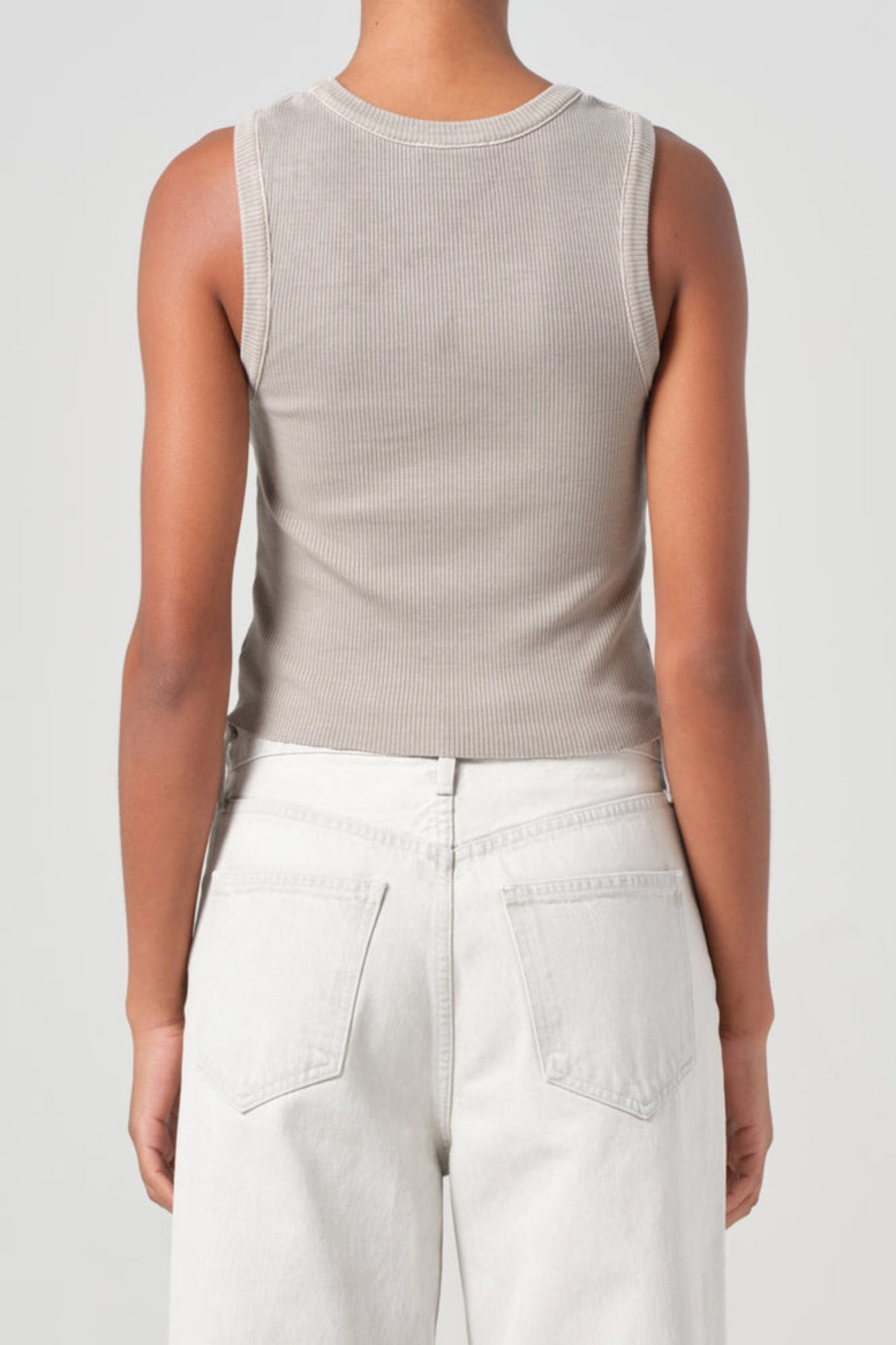 SHRUNKEN POPPY TANK IN DRAB