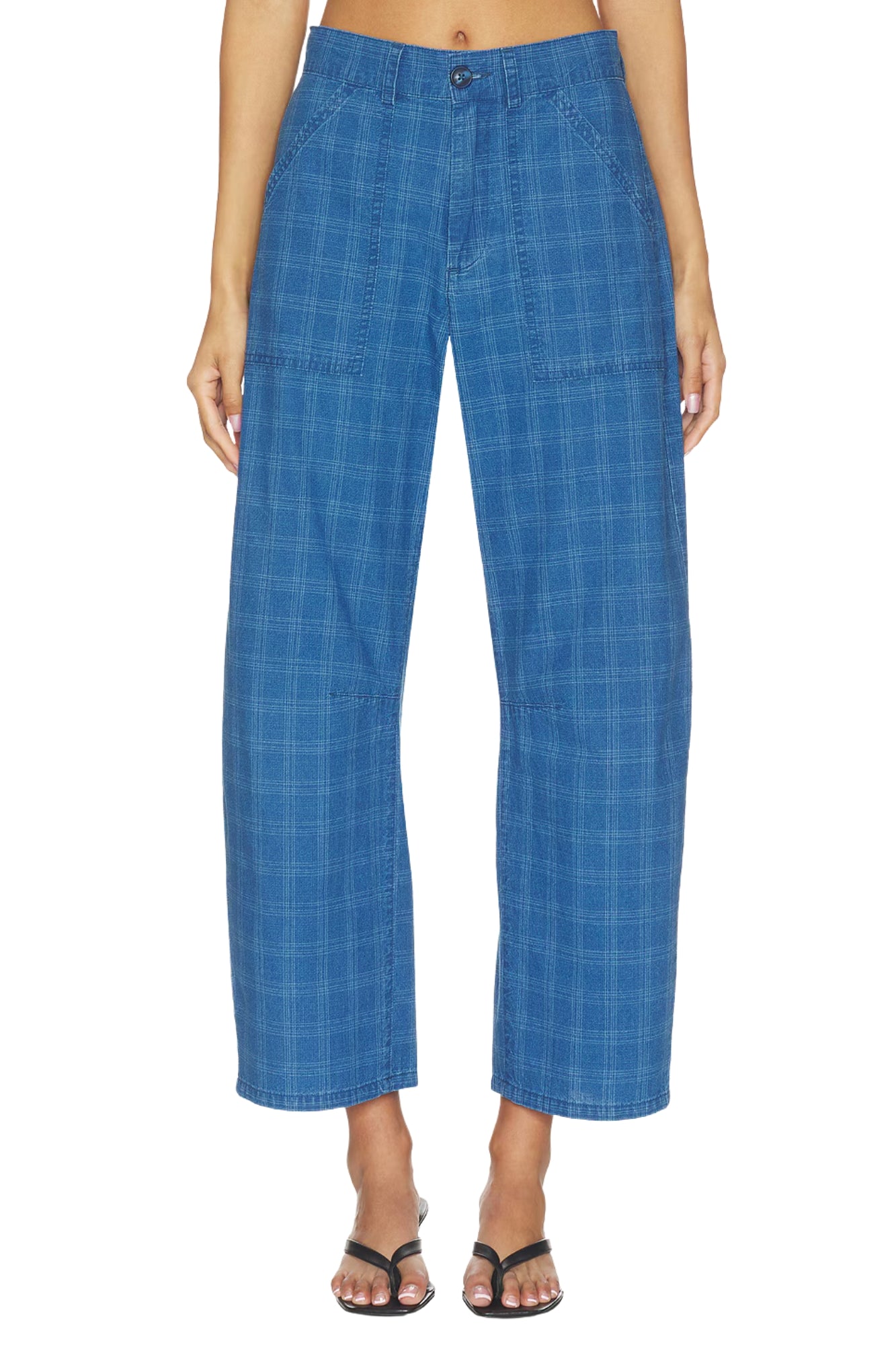 CROSS CREEK PLAID VINTANGE BLUE PANT