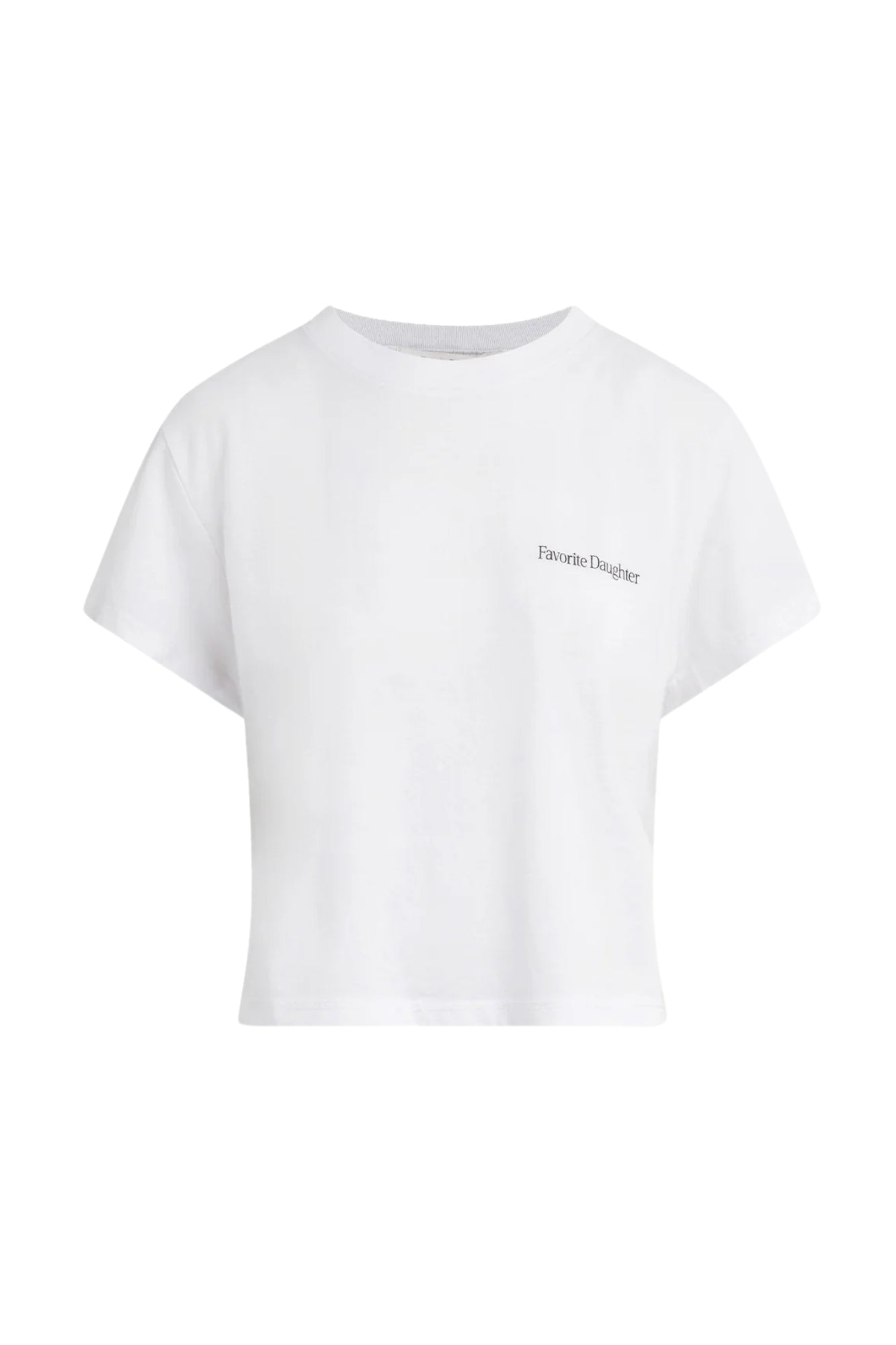 FAVORITE DAUGHTER CROPPED WHITE TEE