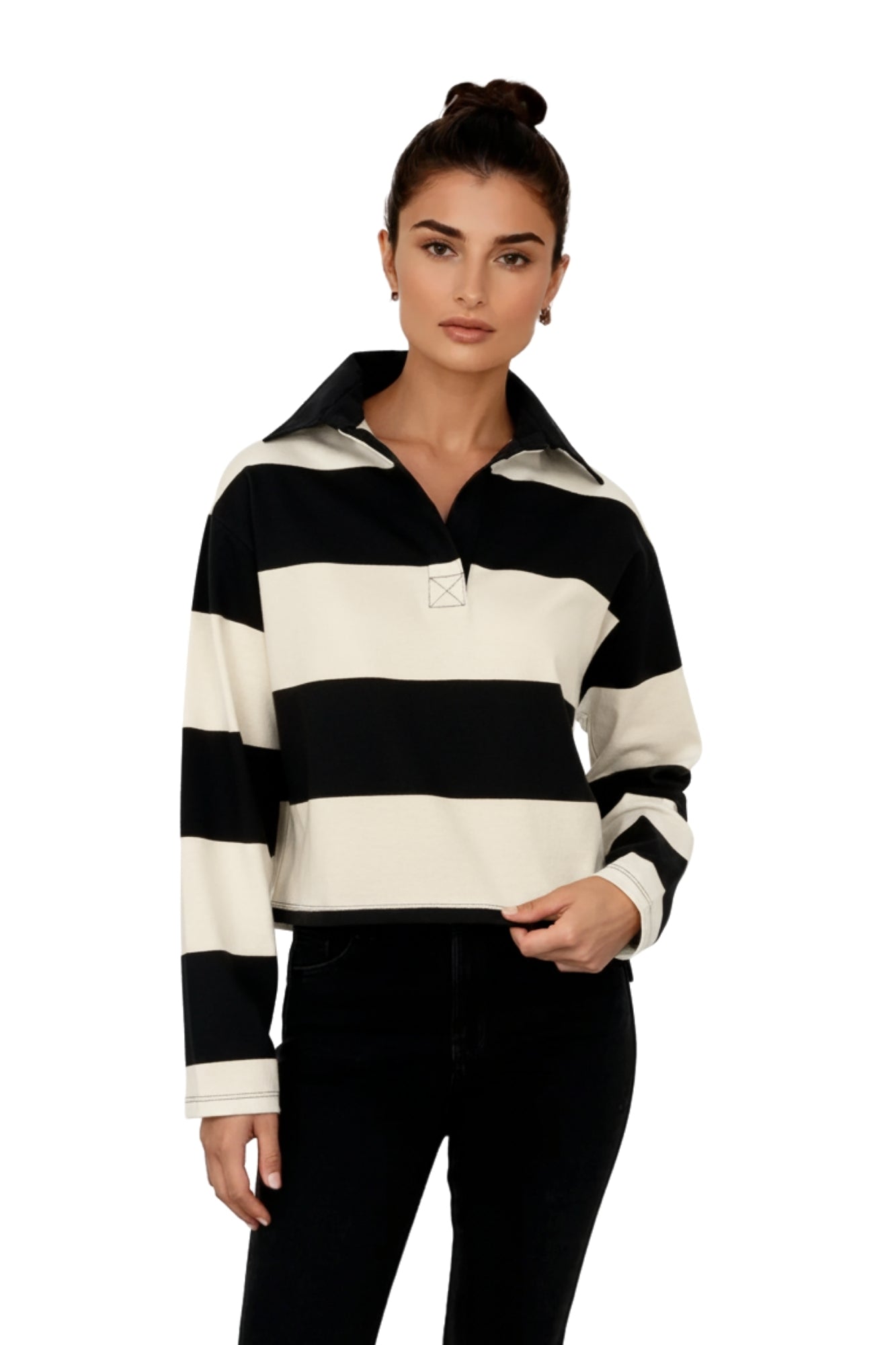 MARYSE VINTAGE WHITE RUGBY SHIRT