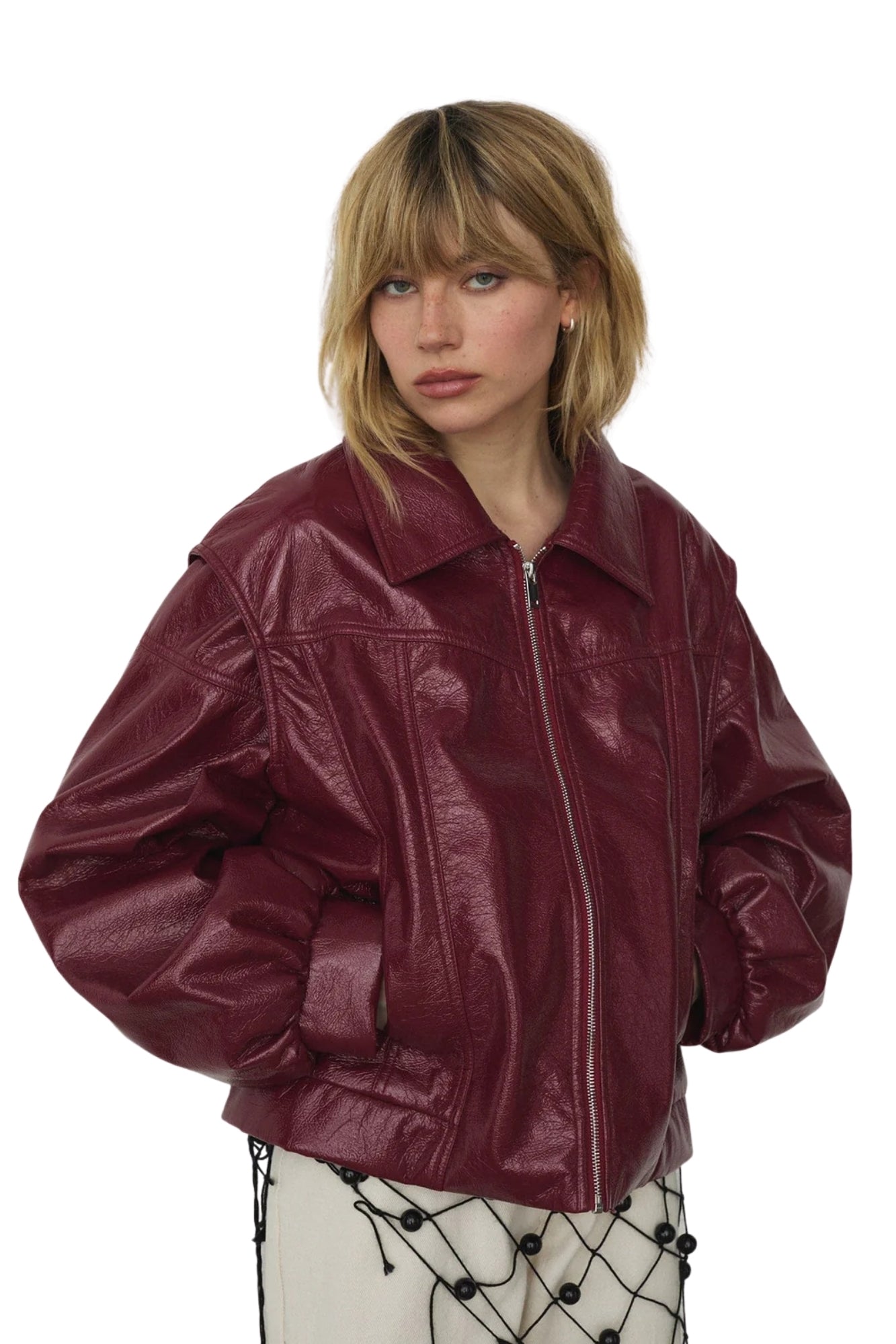 CUPIDO RED BOMBER JACKET