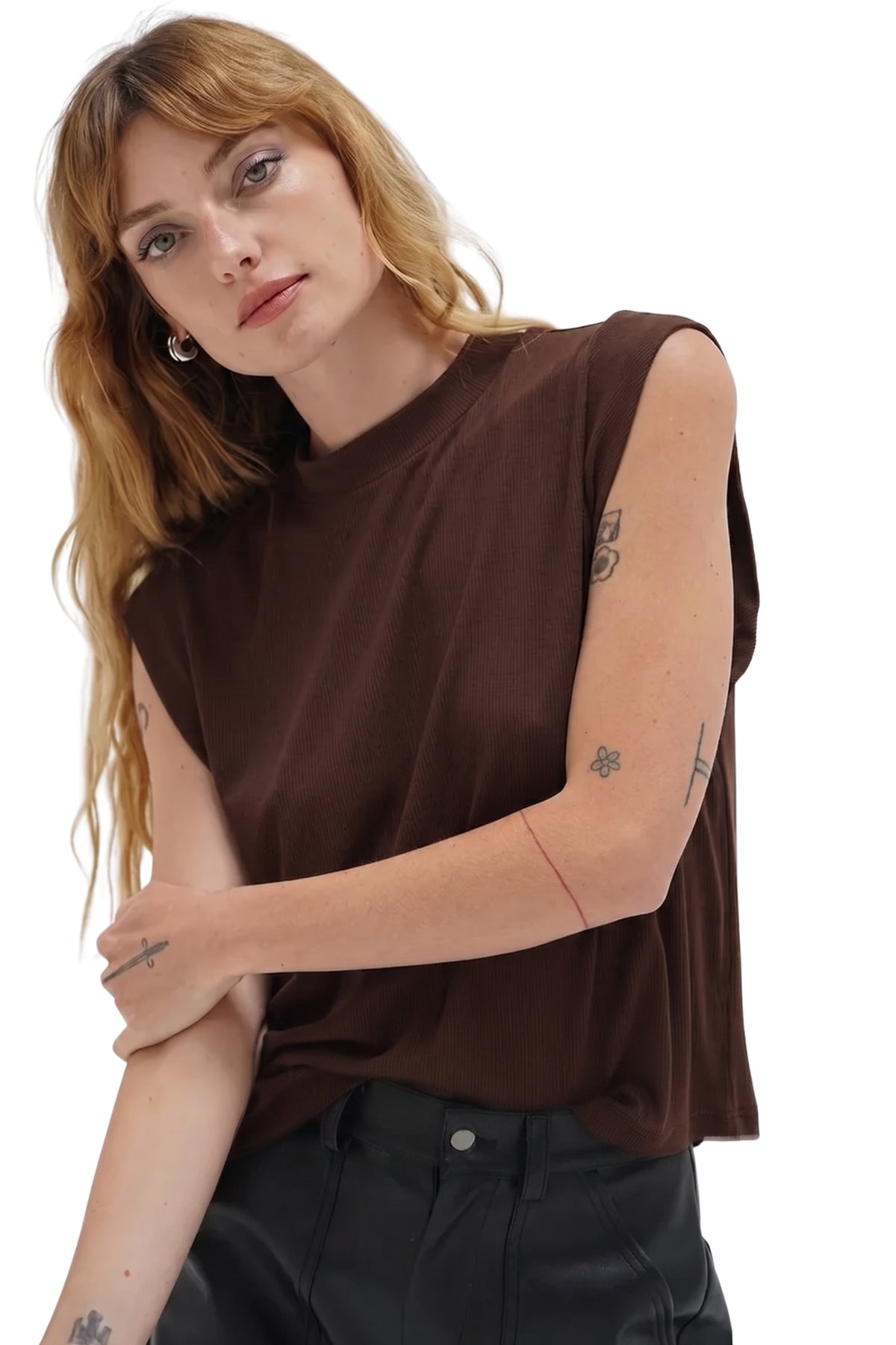 OREN RIBBED TOP CHOCOLATE