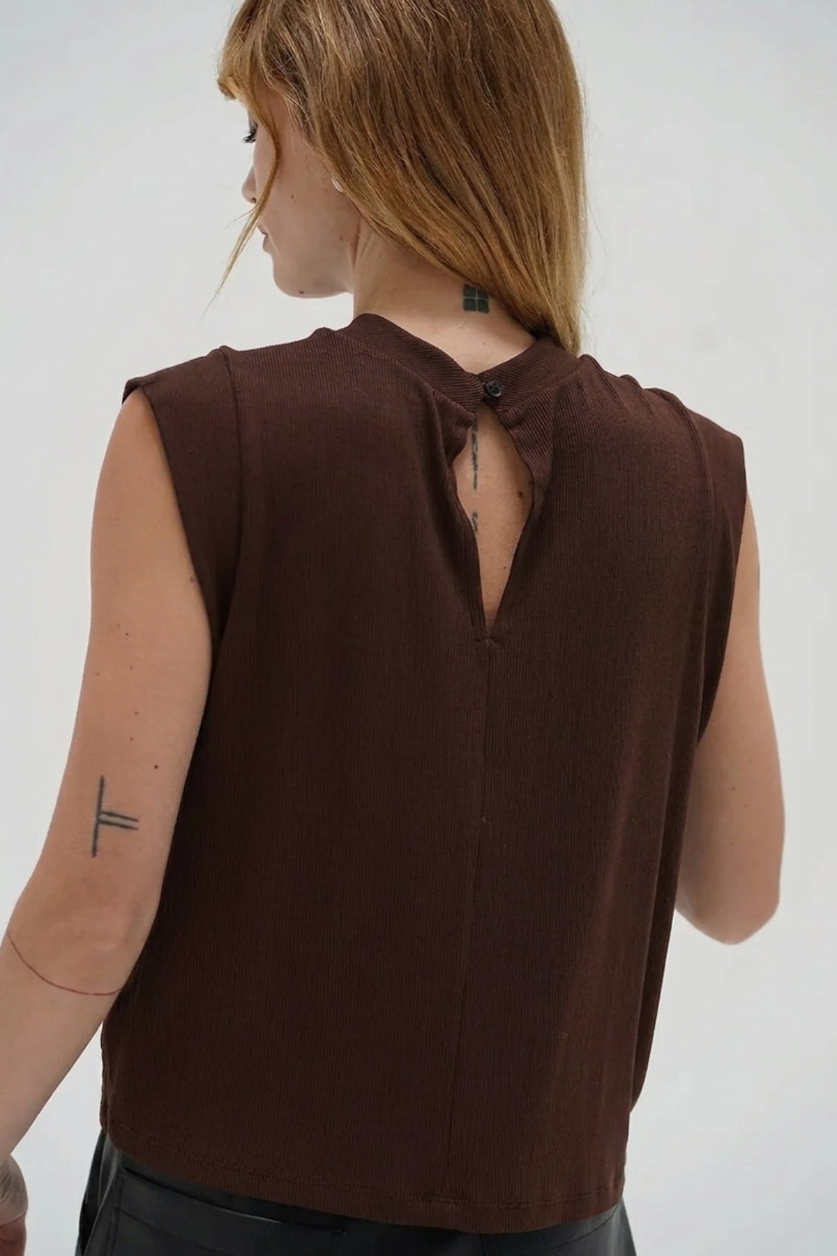 OREN RIBBED TOP CHOCOLATE