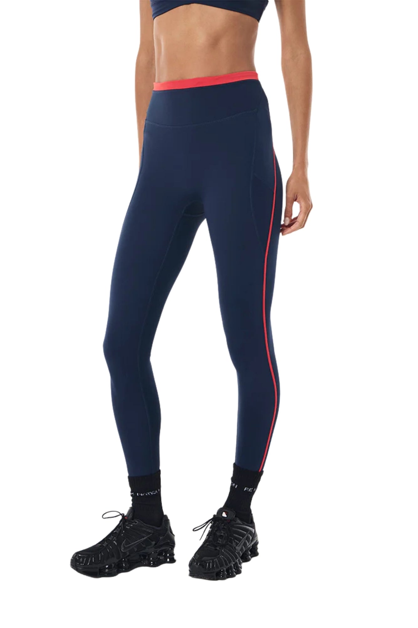 RAPID FULL LENGTH LEGGIN IN DARK NAVY AND COLLEGE RED