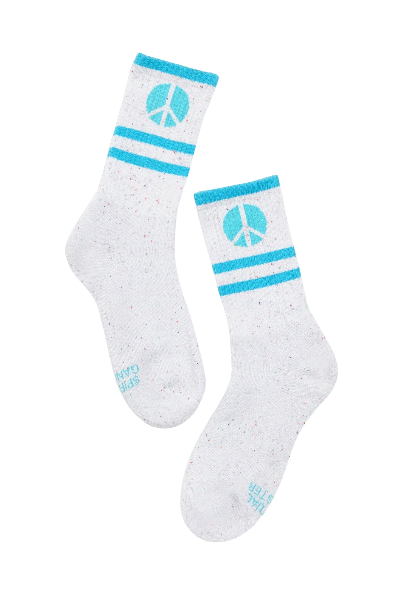 PEACE STRIPE CREW SOCK