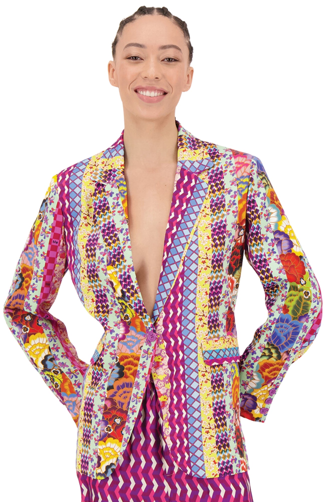 MOLLY PRINTED TWISTED LOVE BLAZER