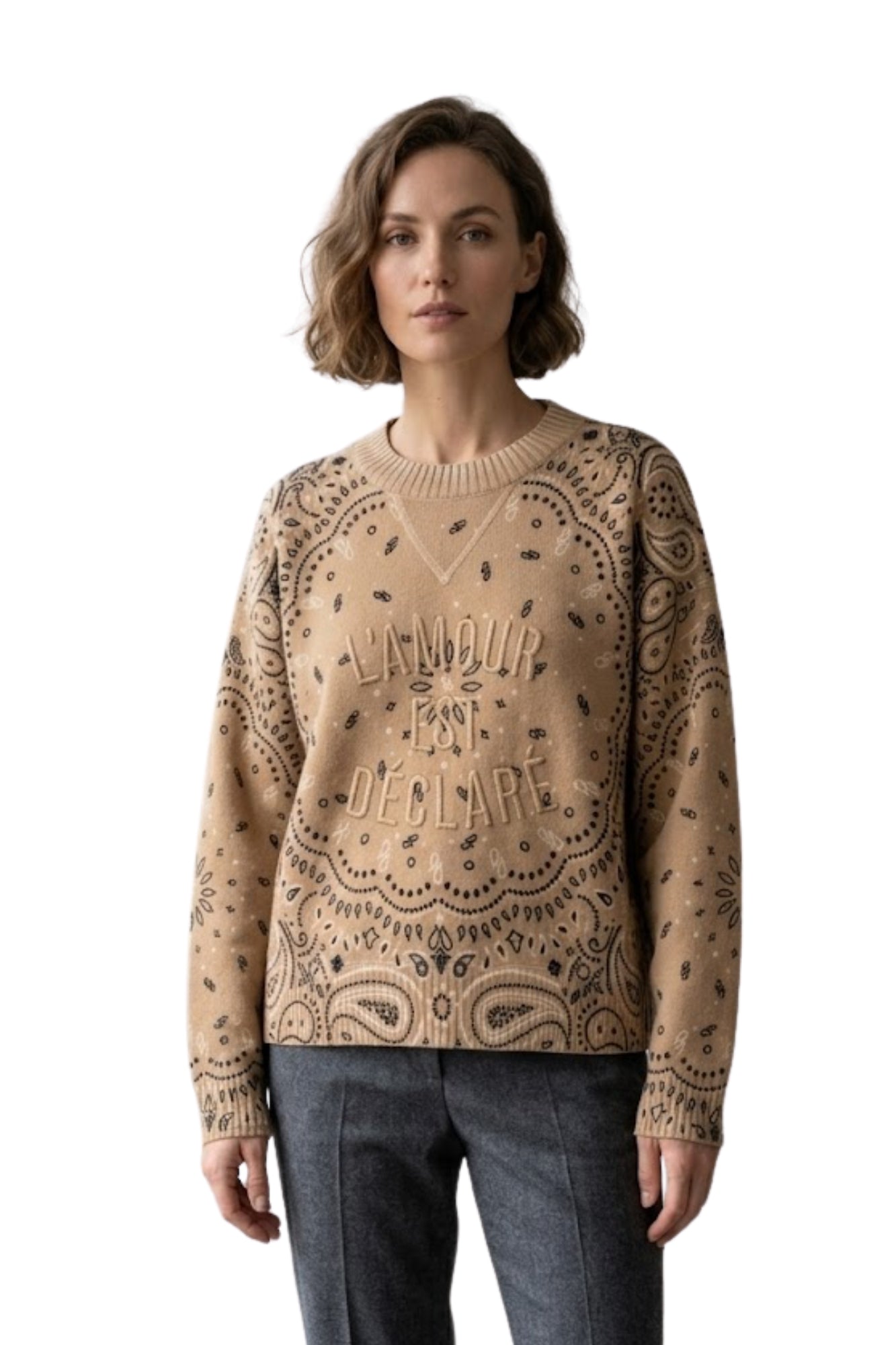 ROUTE 66 SWEATER IN CAMEL
