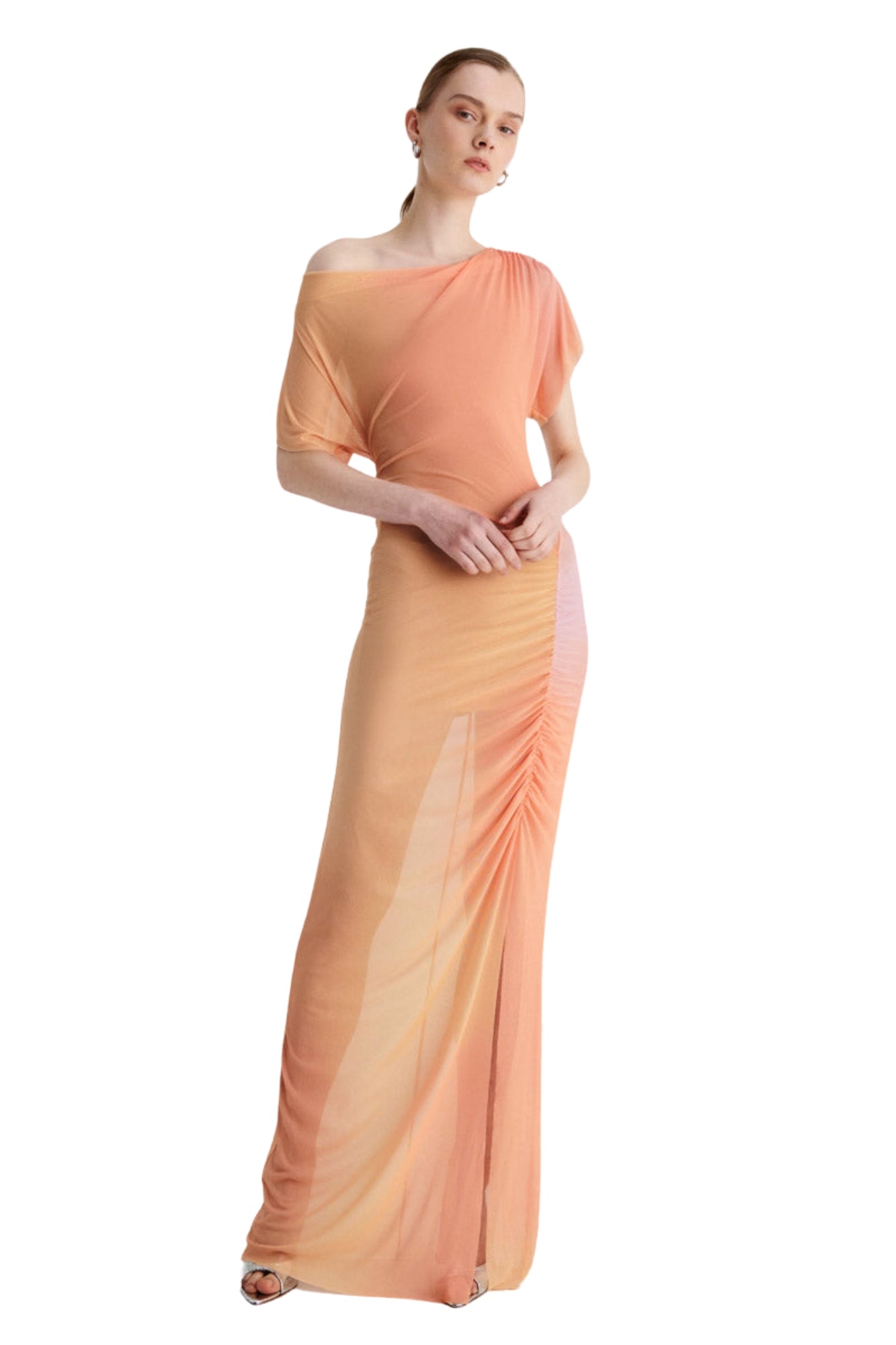 VENUS ROUCHED OMBRE MINI DRESS