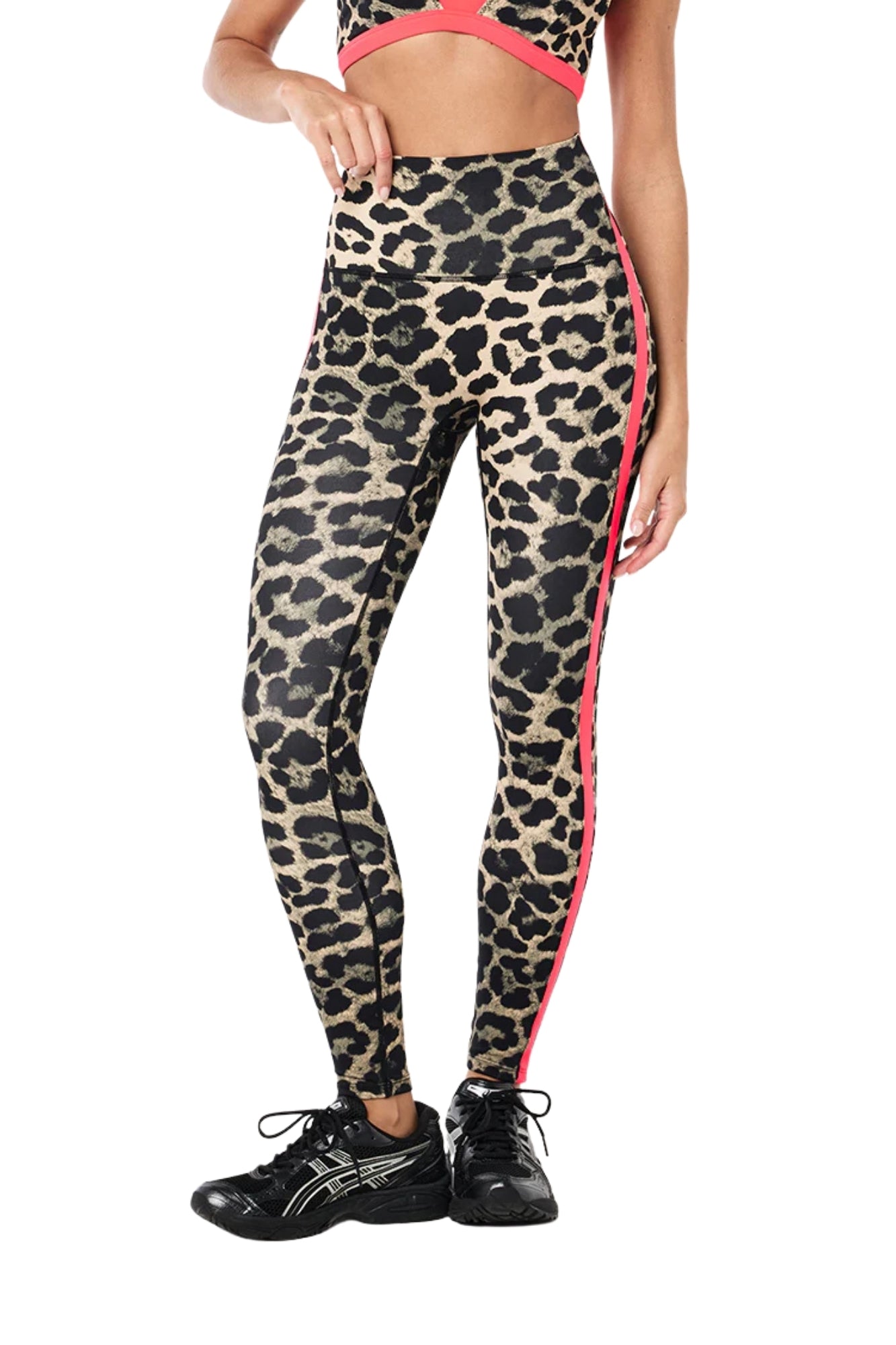 HIGHGATE FULL LENGTH LEGGING IN LEOPARD AND DIVA PINK