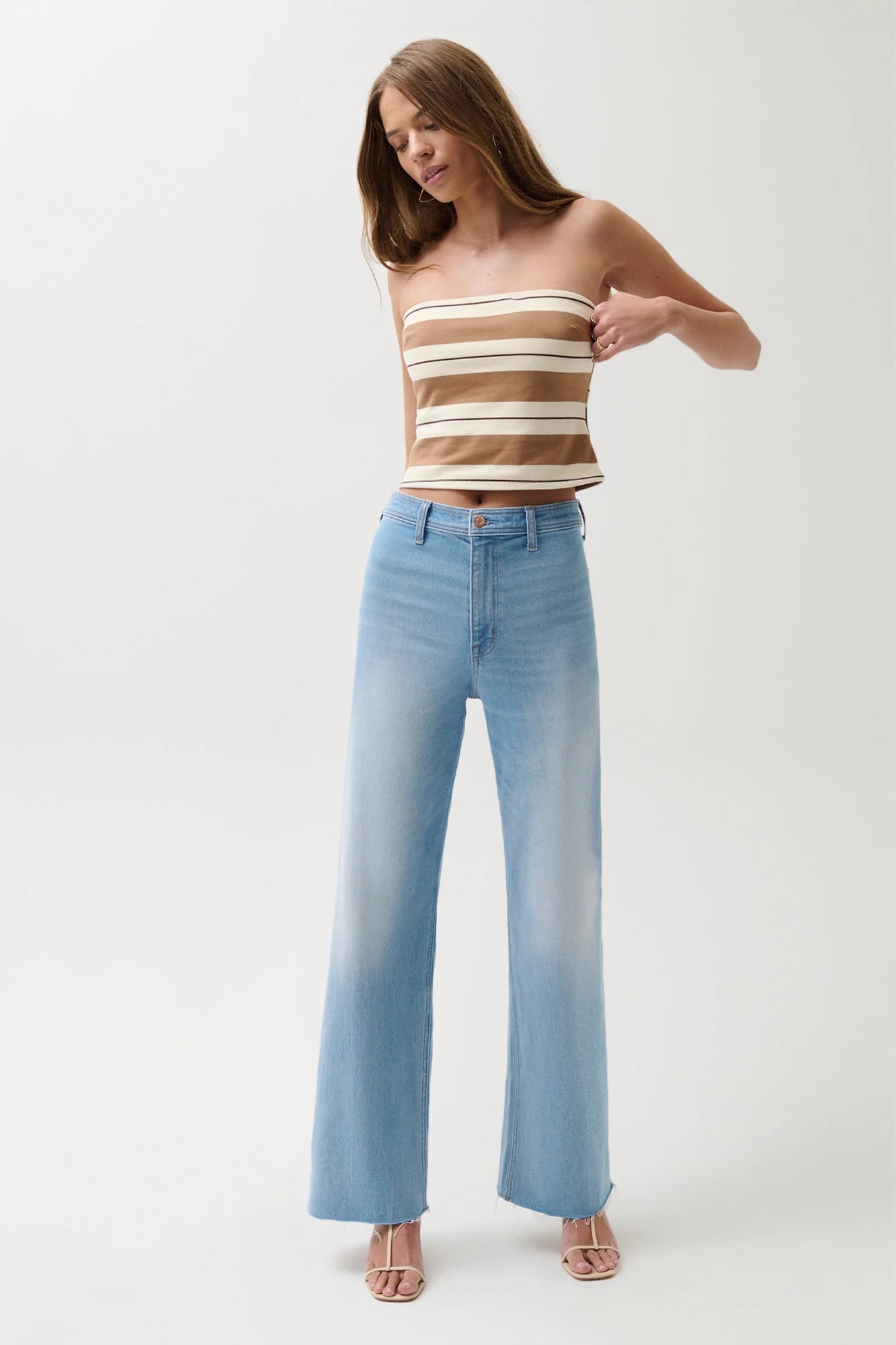 PENNY HIGH RISE WIDE LEG IN WHISPER