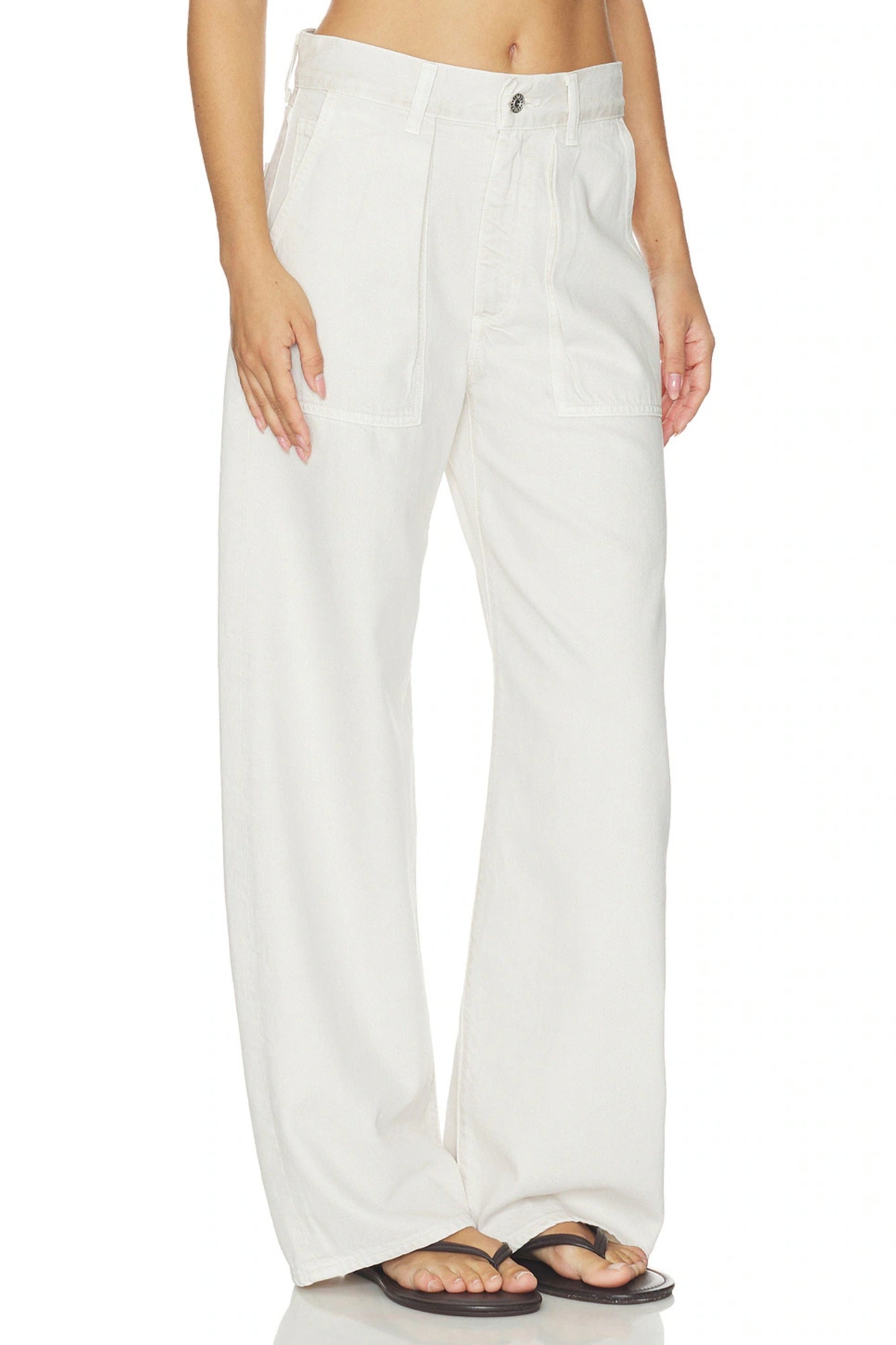 LOW CURVE UTILITY JEAN IN BONE