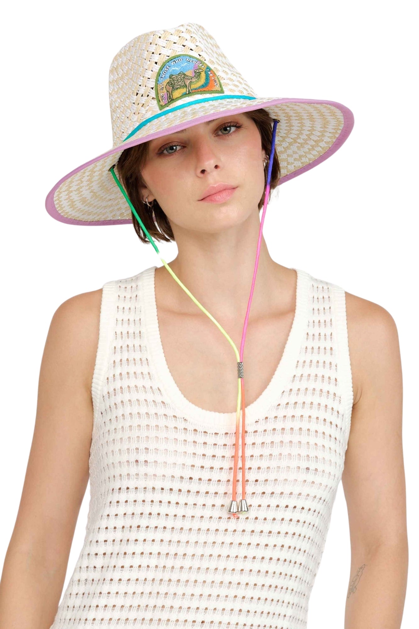 LIFEGUARD HAT, NOT ALL THOSE THAT WANDER IVORY NEON