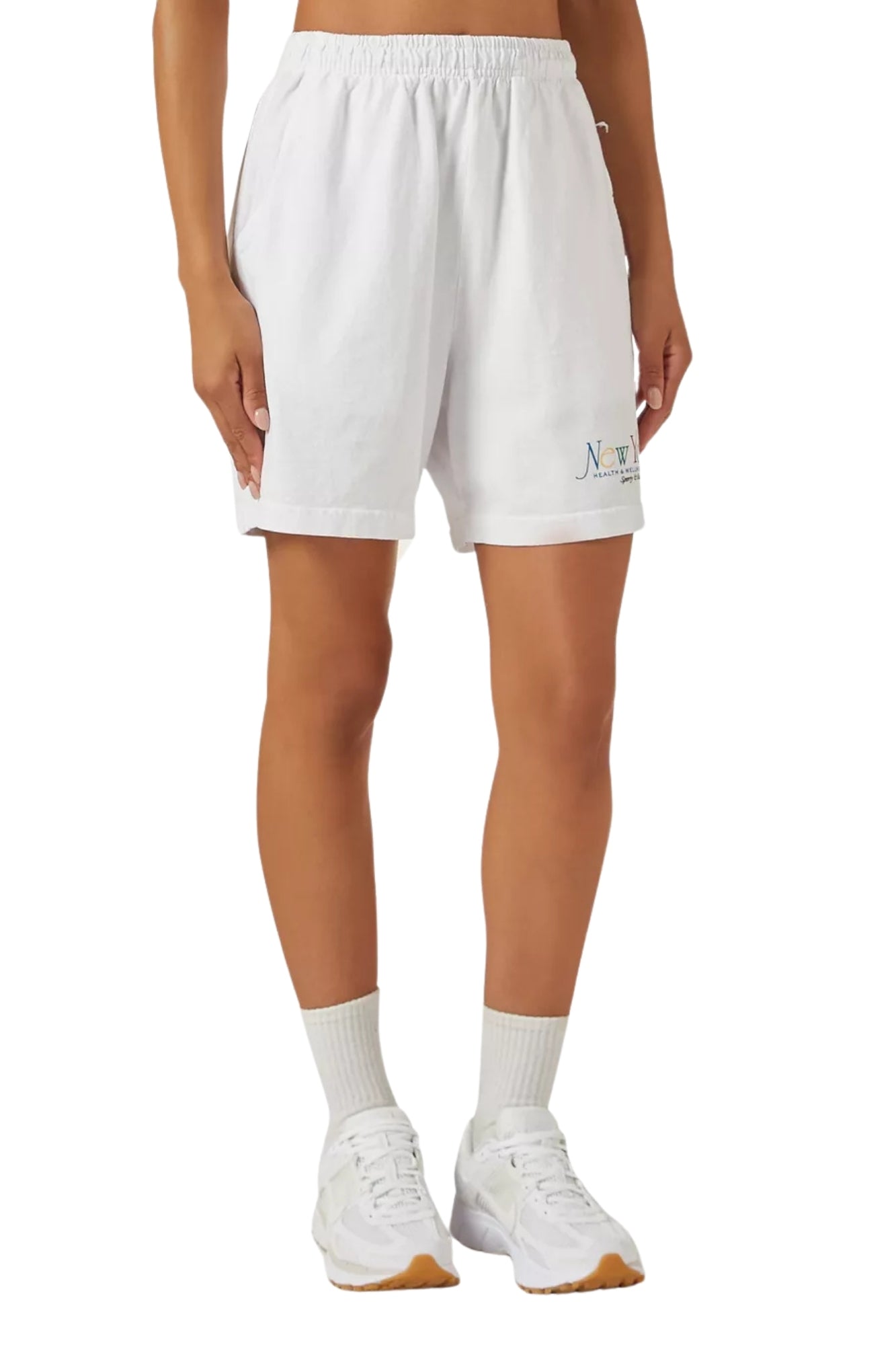 NY 94 WHITE GYM SHORT