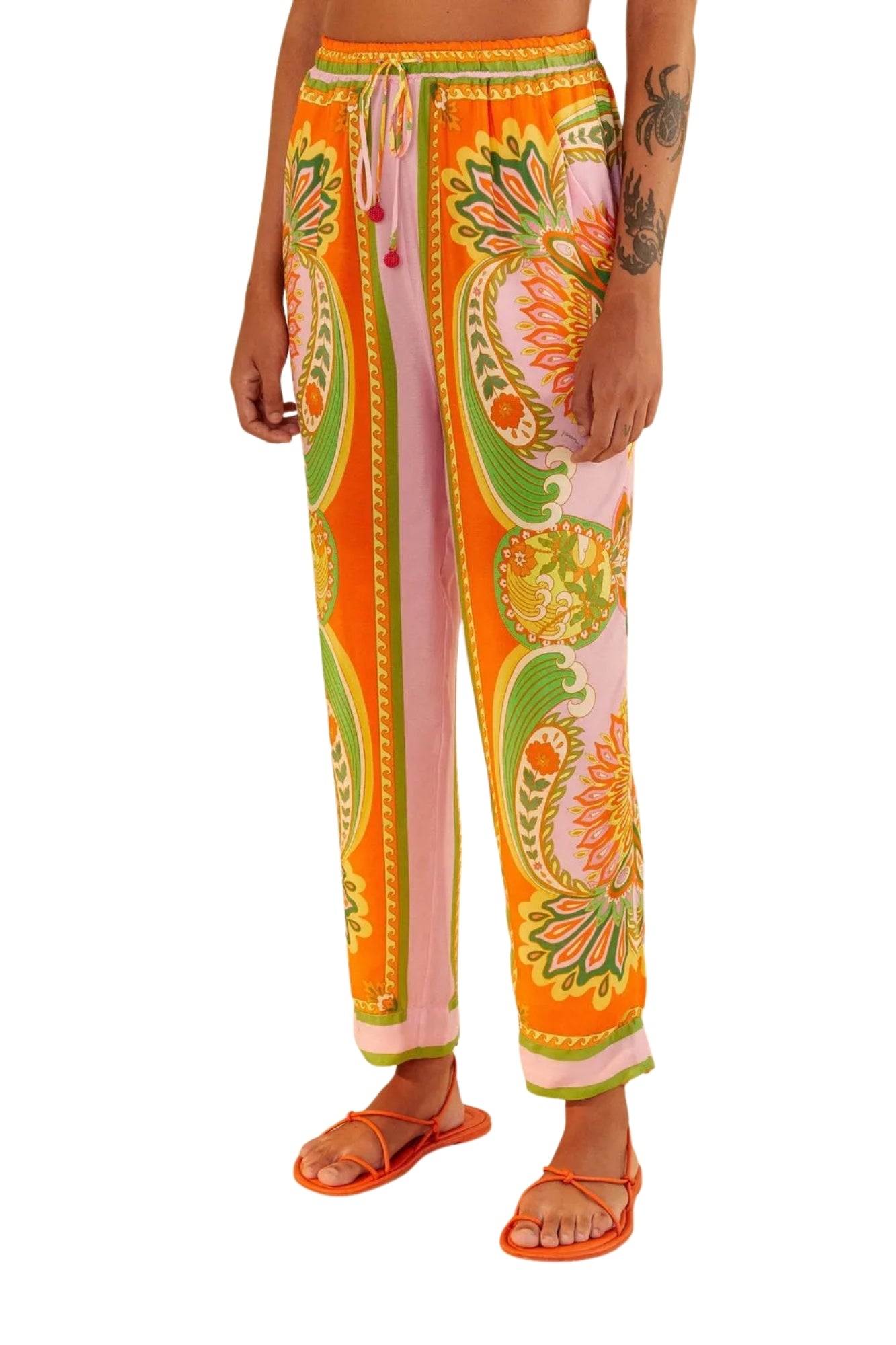 BEACH TOUCANS SCARF LENZING PANTS