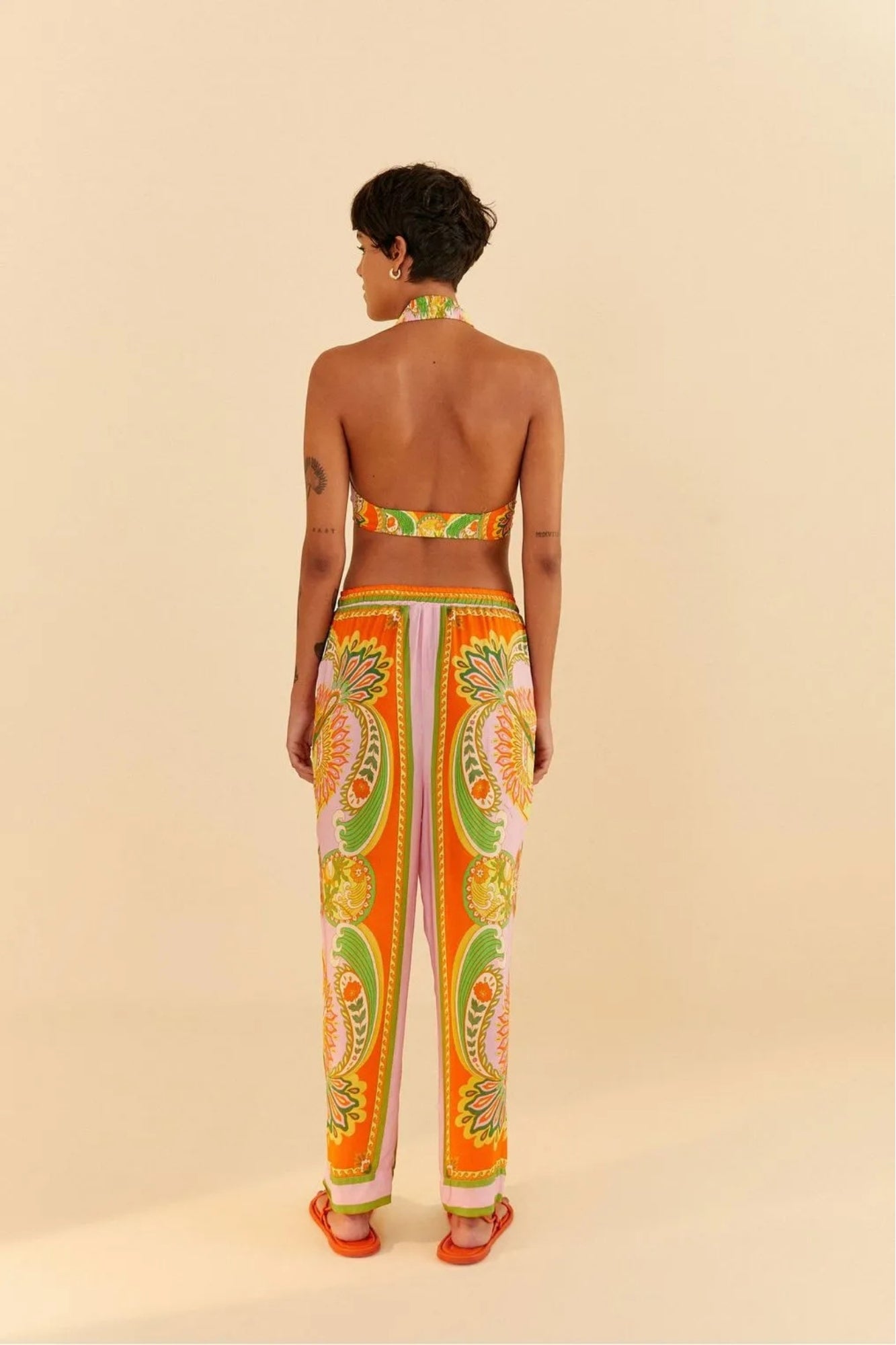 BEACH TOUCANS SCARF LENZING PANTS