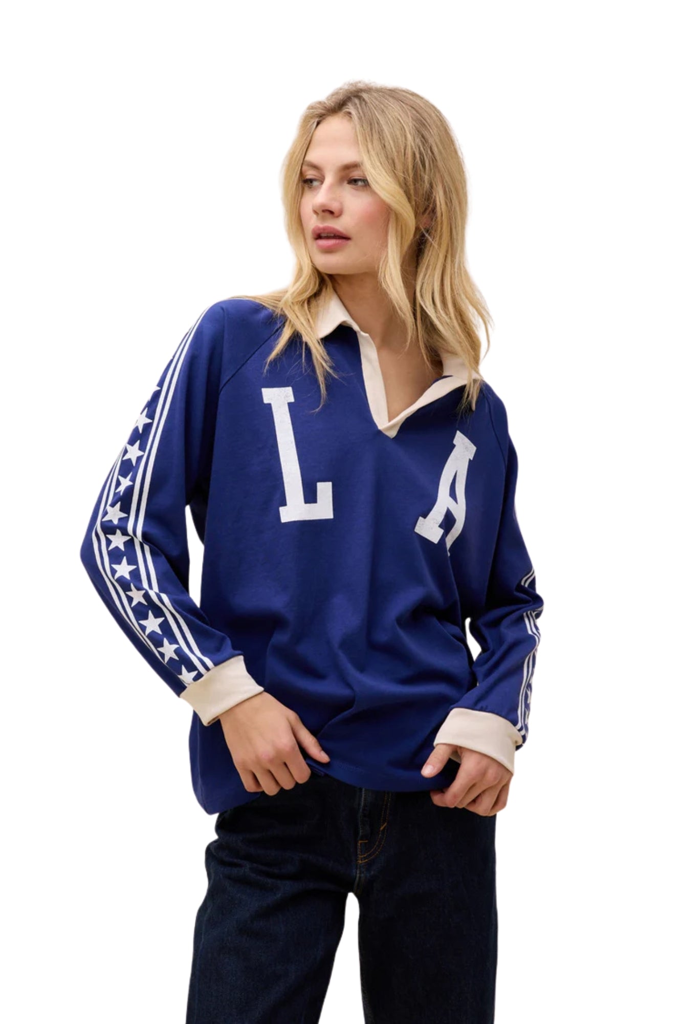 LOS ANGELES STARS RAGLAN RUGBY LONG SLEEVE