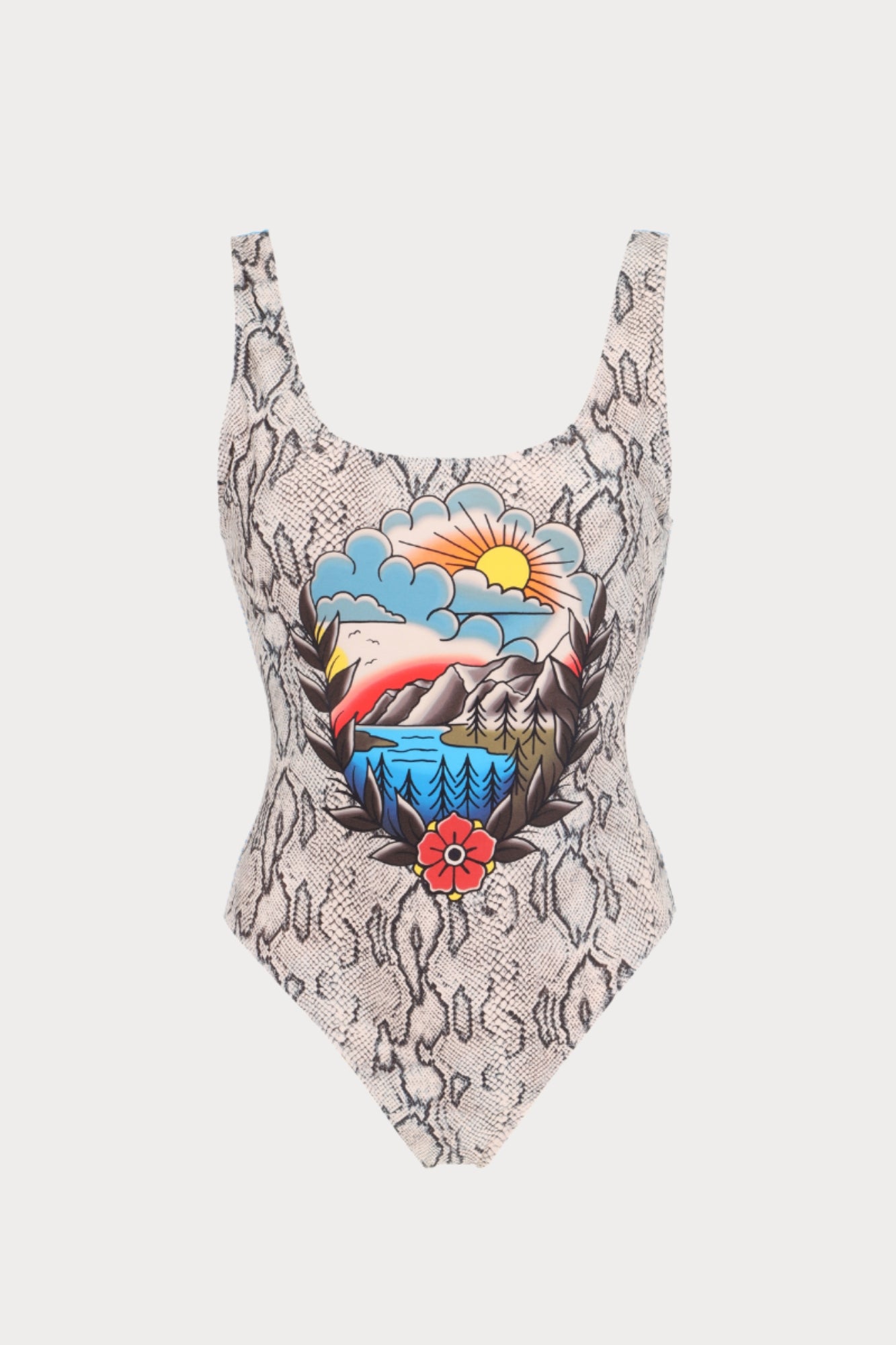 TESSA PRINTED SNAKE CHARMER SWIMSUIT