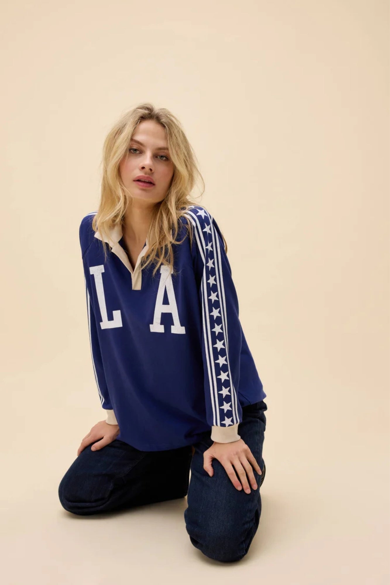 LOS ANGELES STARS RAGLAN RUGBY LONG SLEEVE