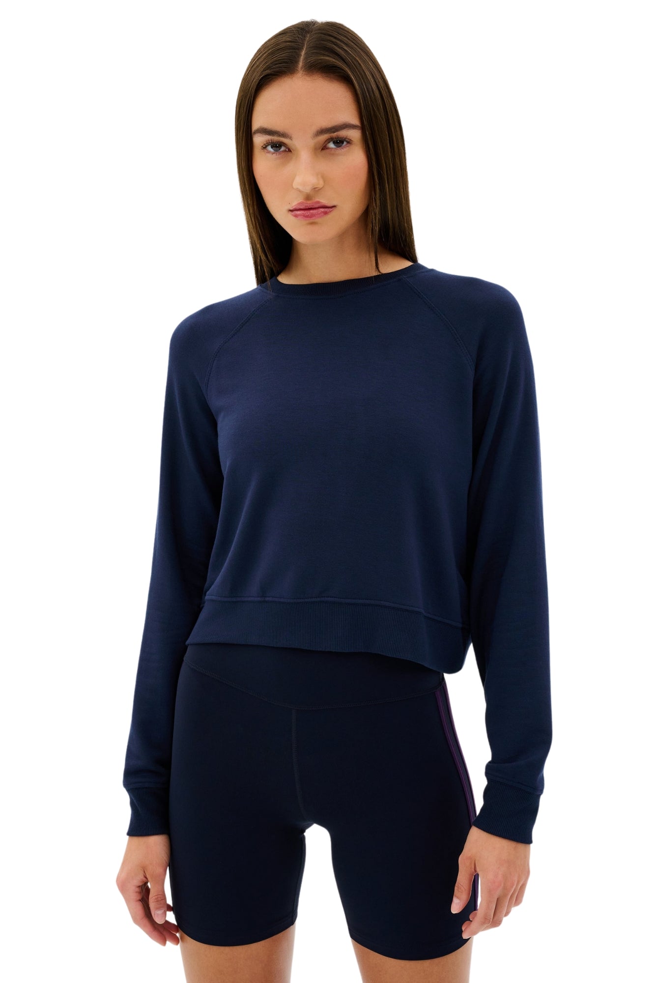 BROOKS FLEECE LONG SLEEVE INDIGO SWEATSHIRT