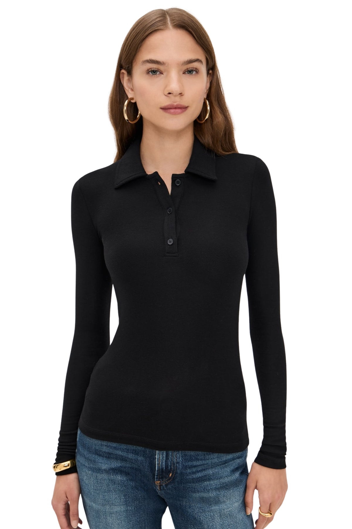 AMOS POLO IN BLACK