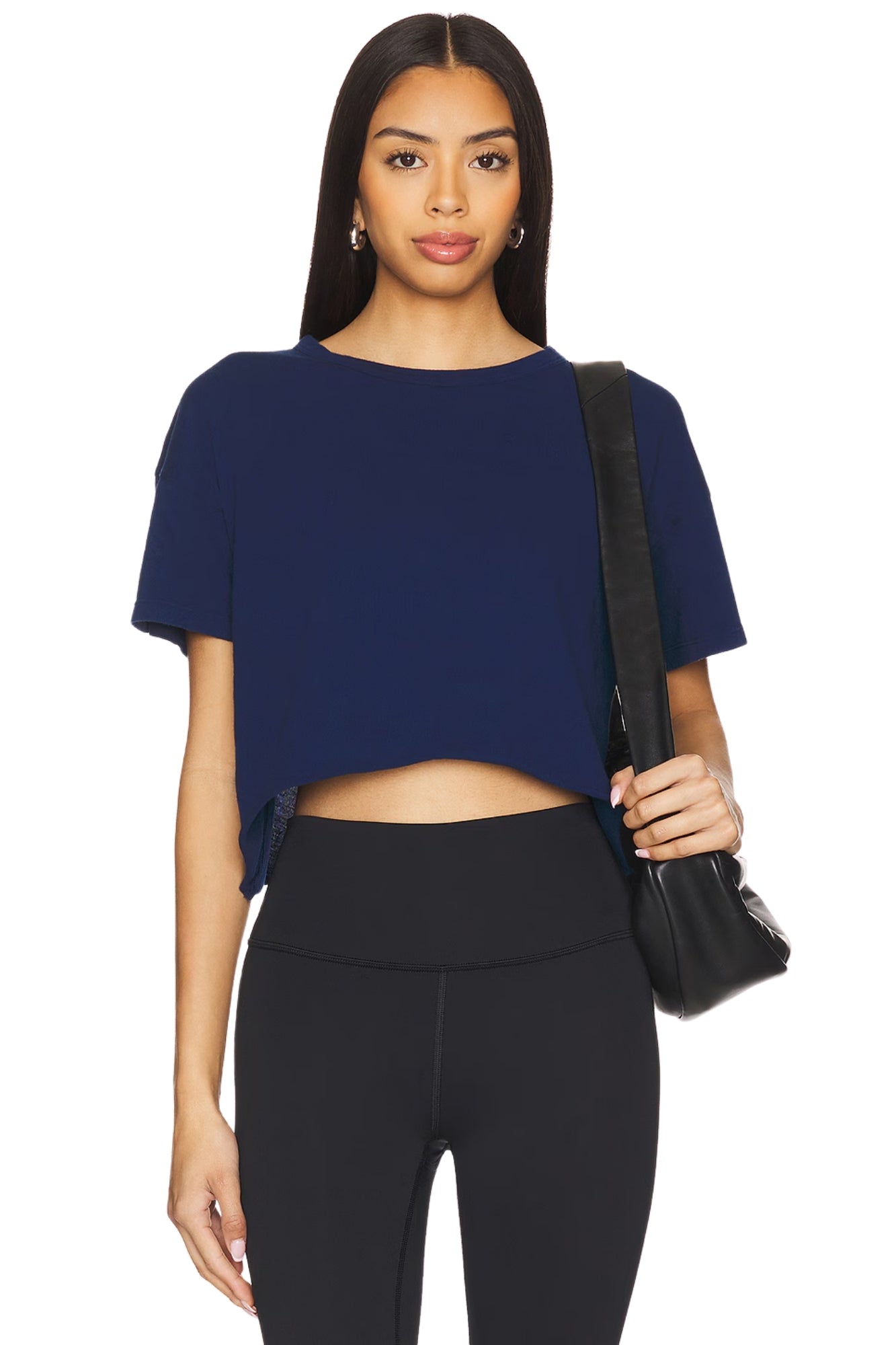 CROPPED NAVY TEE