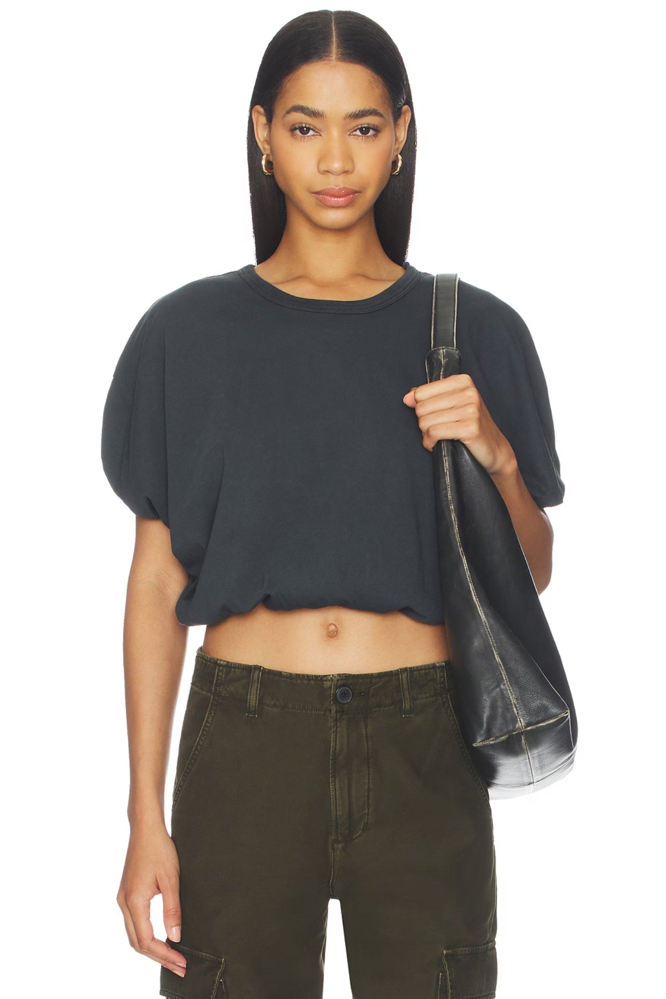 GIA BUBBLE TEE WASHED BLACK
