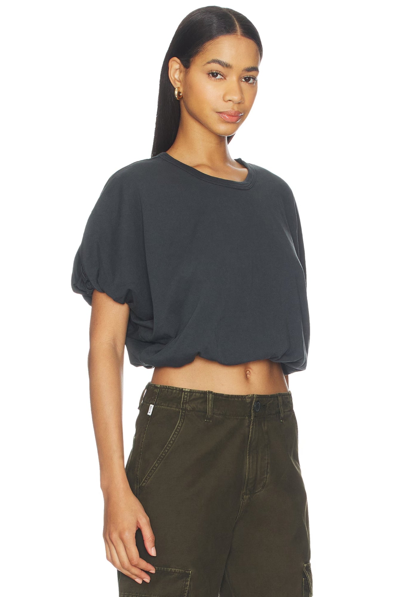 GIA BUBBLE TEE WASHED BLACK