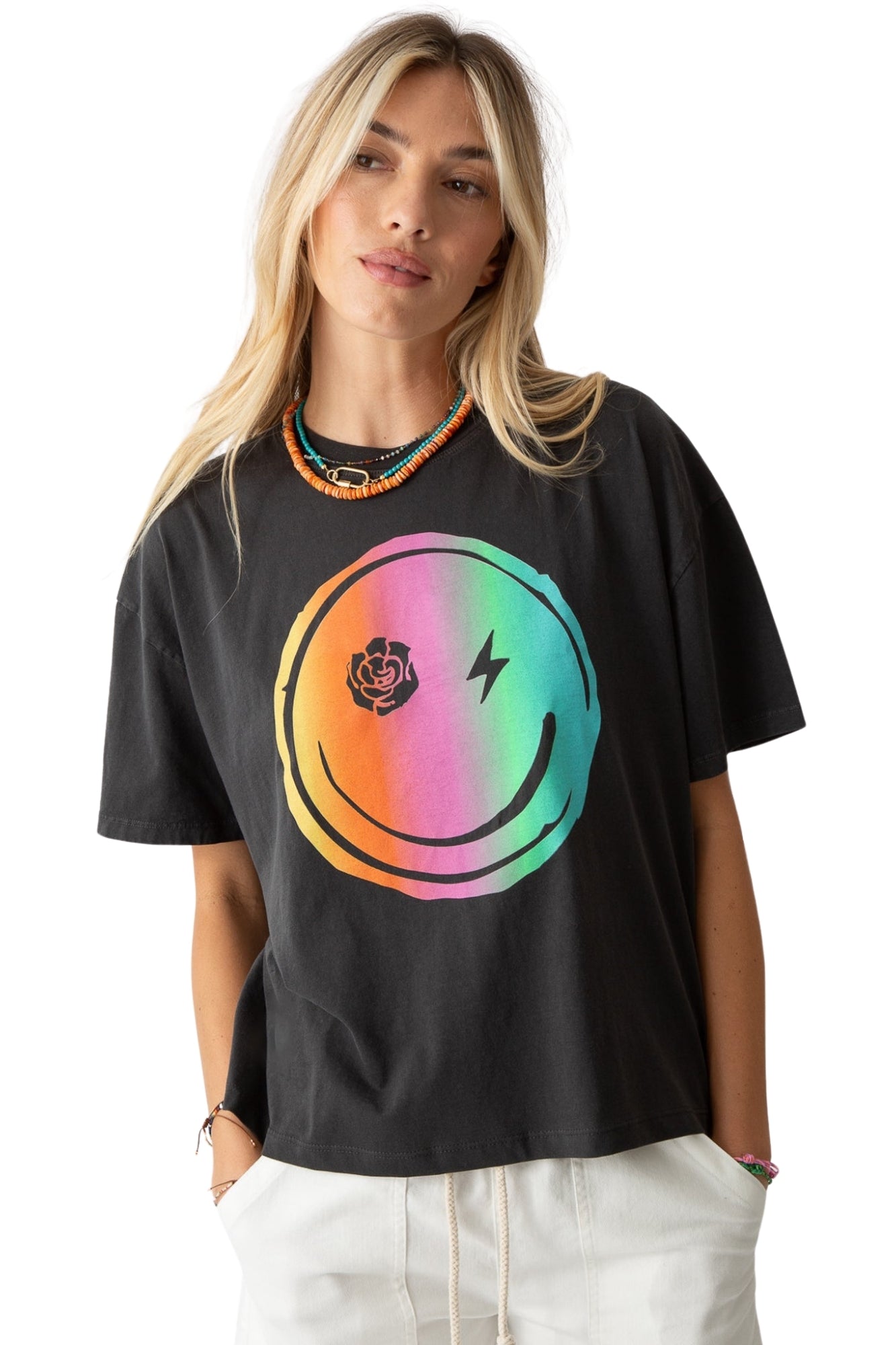 MONICA TEE SMILEY FACE SHADOW