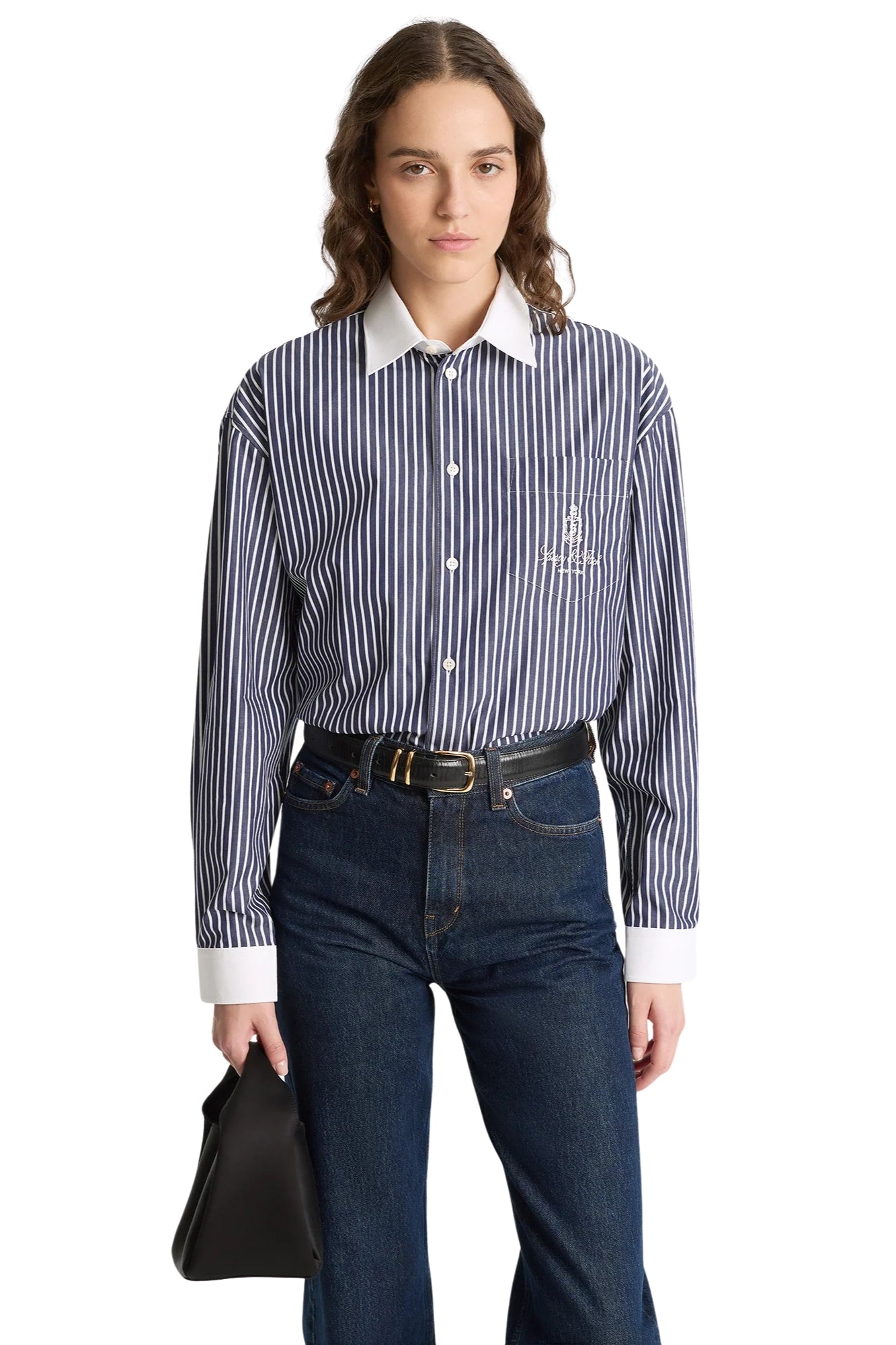 VENDOME BLUE STRIPED OVERSIZED SHIRT