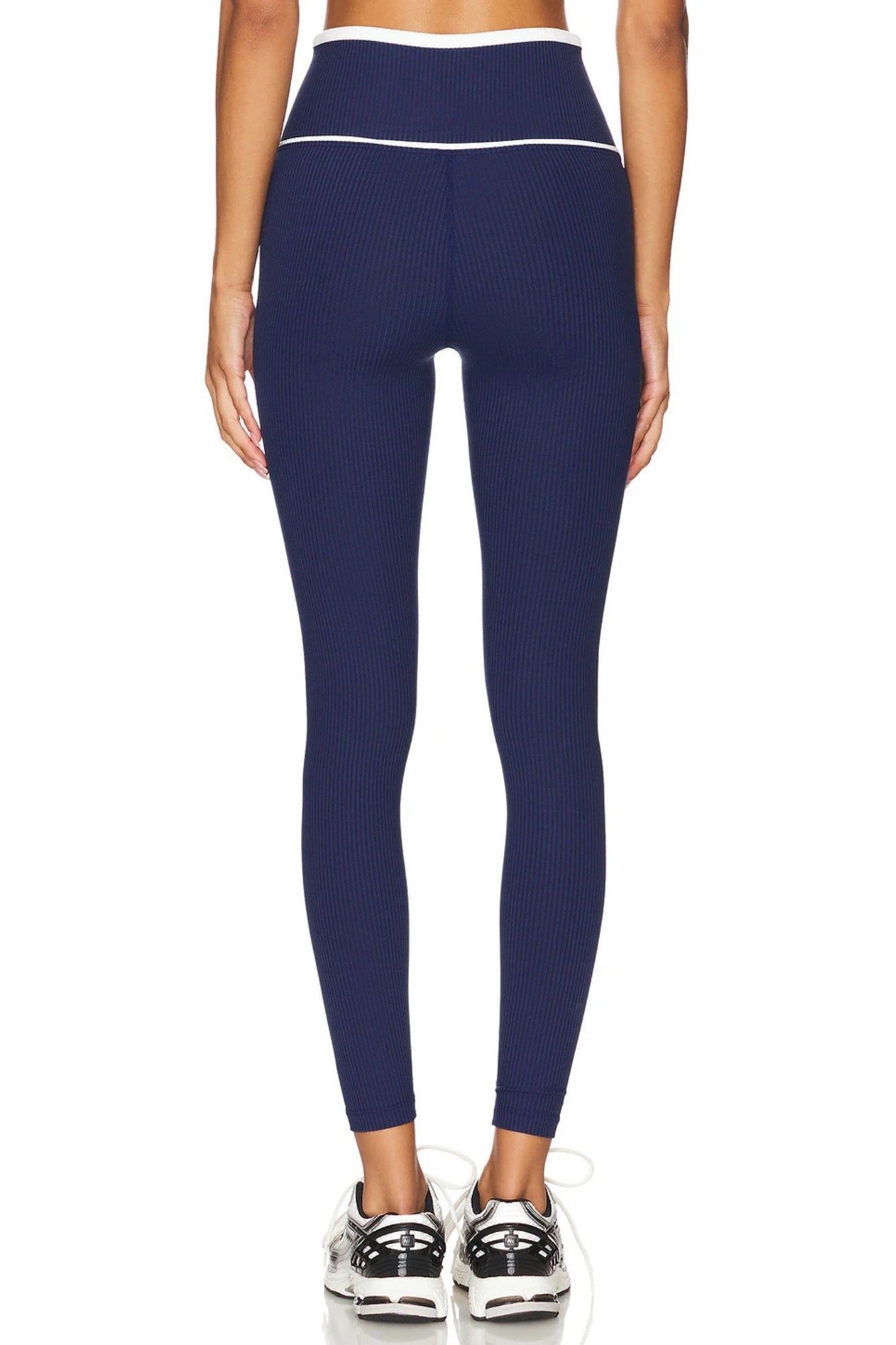 RIBBED GYM NAVY AND WHITE SET