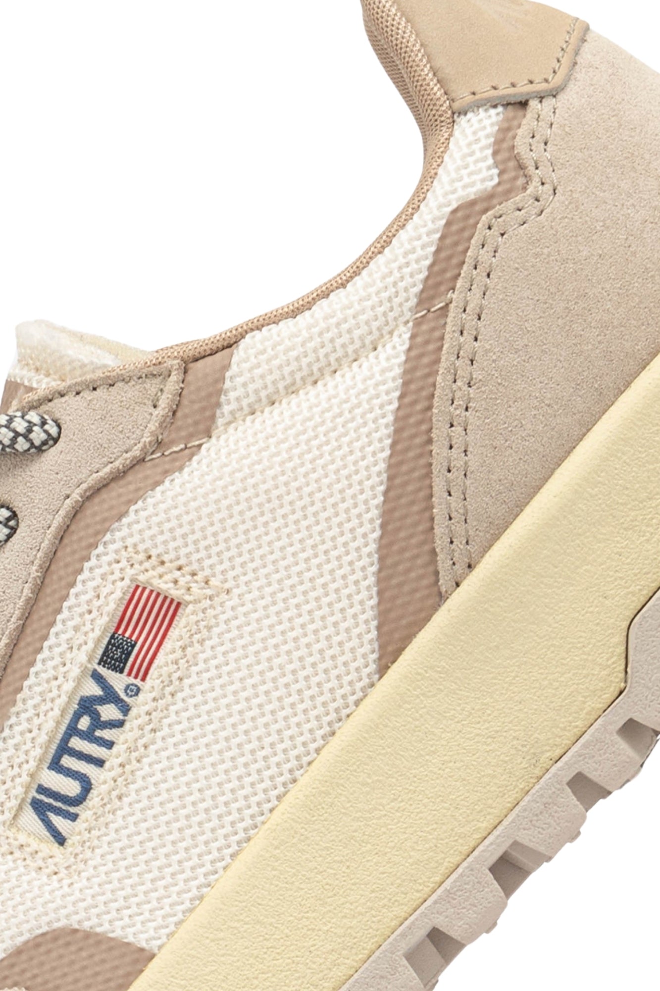WILDPACE LOW SNEAKERS IN WHISPER WHITE AND SAND MESH AND SUEDE