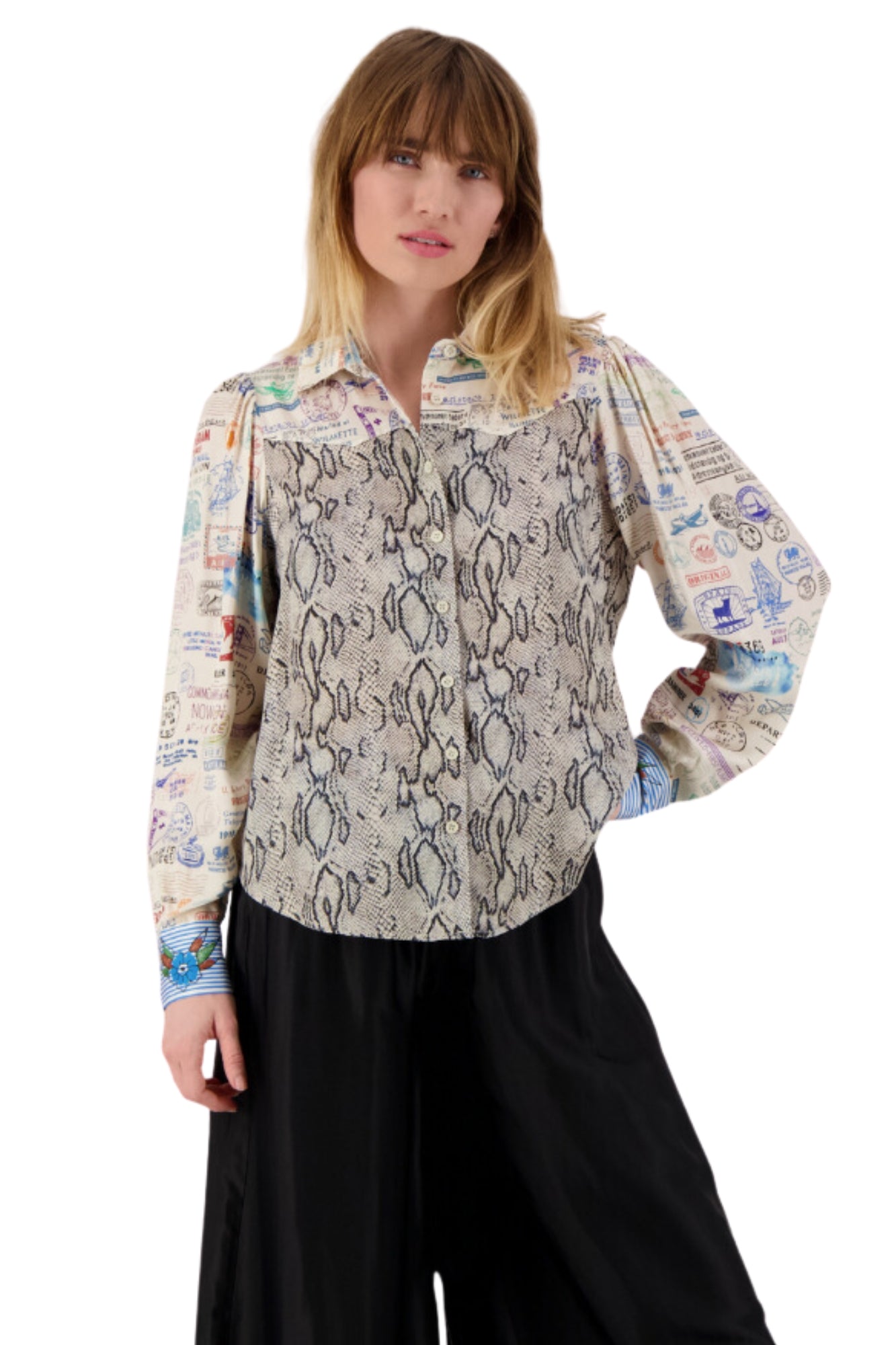 GRACE CROPPED SNAKE CHARMER SHIRT