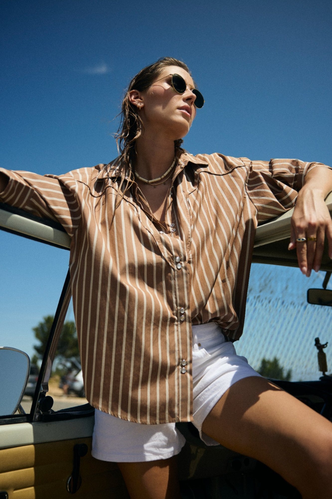 ARIZONA STRIPES SHIRT IN CACAO